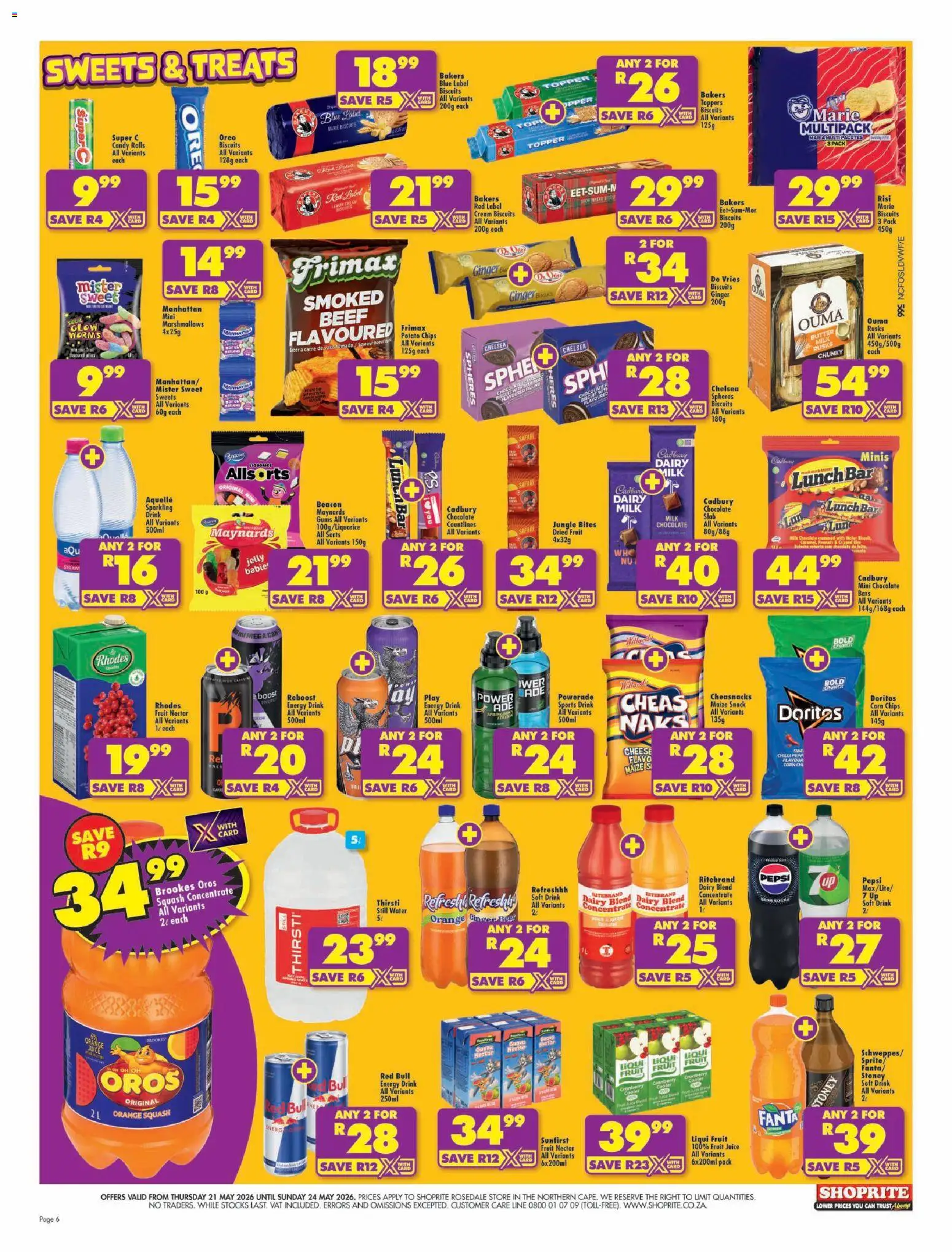 New Shoprite catalogue – valid from 21.05.2026 | Page: 6 | Products: Squash, Cheese, Beer, Cream