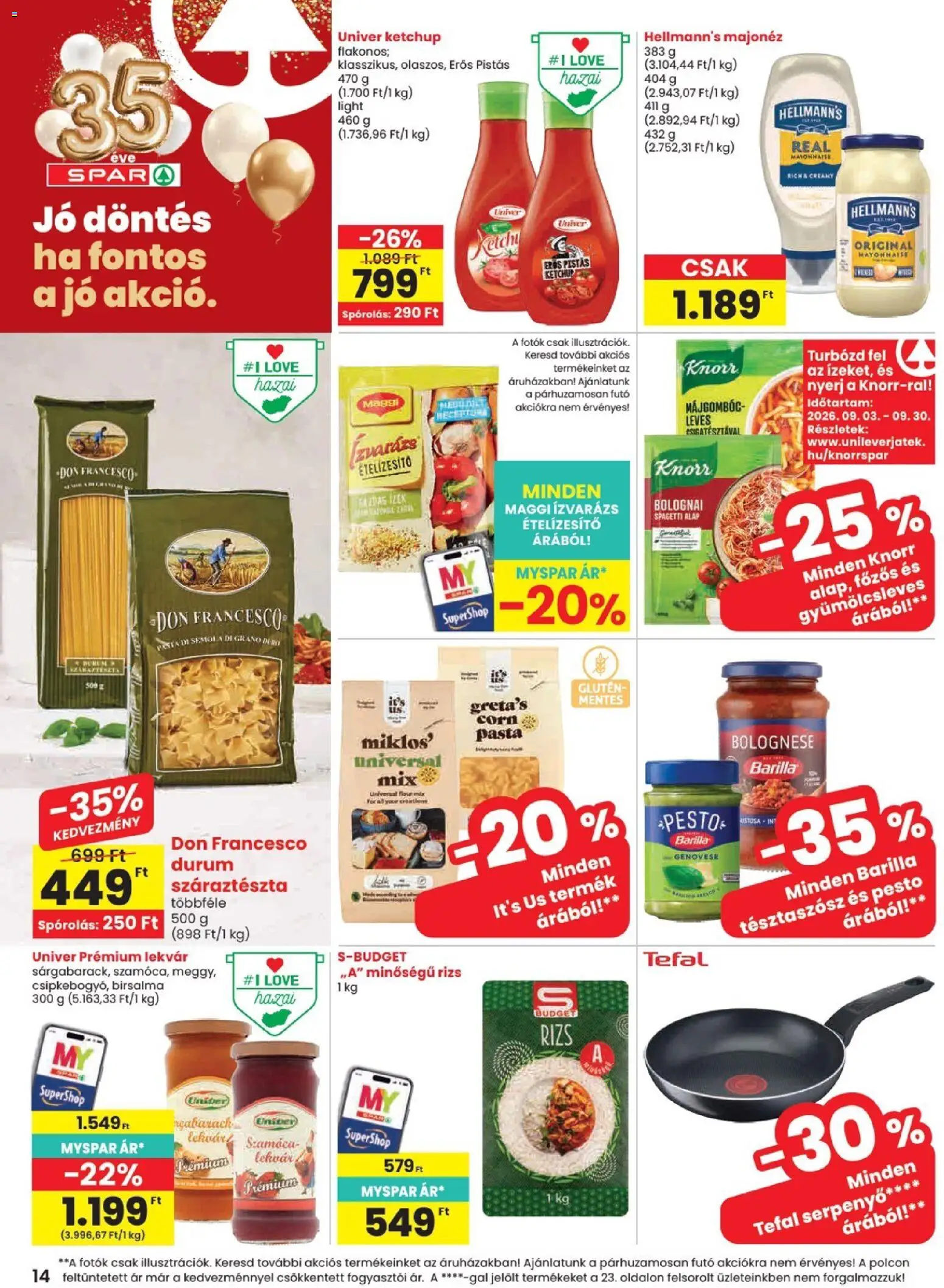 Spar akciós ujság - amely érvényes a következő dátumtól: 2026.09.10. | Oldal: 14
