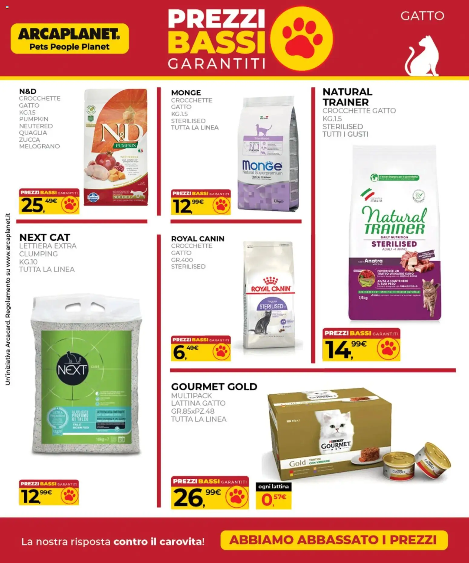 Volantino Arcaplanet del 28.05.2026 | Pagina: 40 | Prodotti: Verdure, Crocchette, Zucca, Crocchette gatto