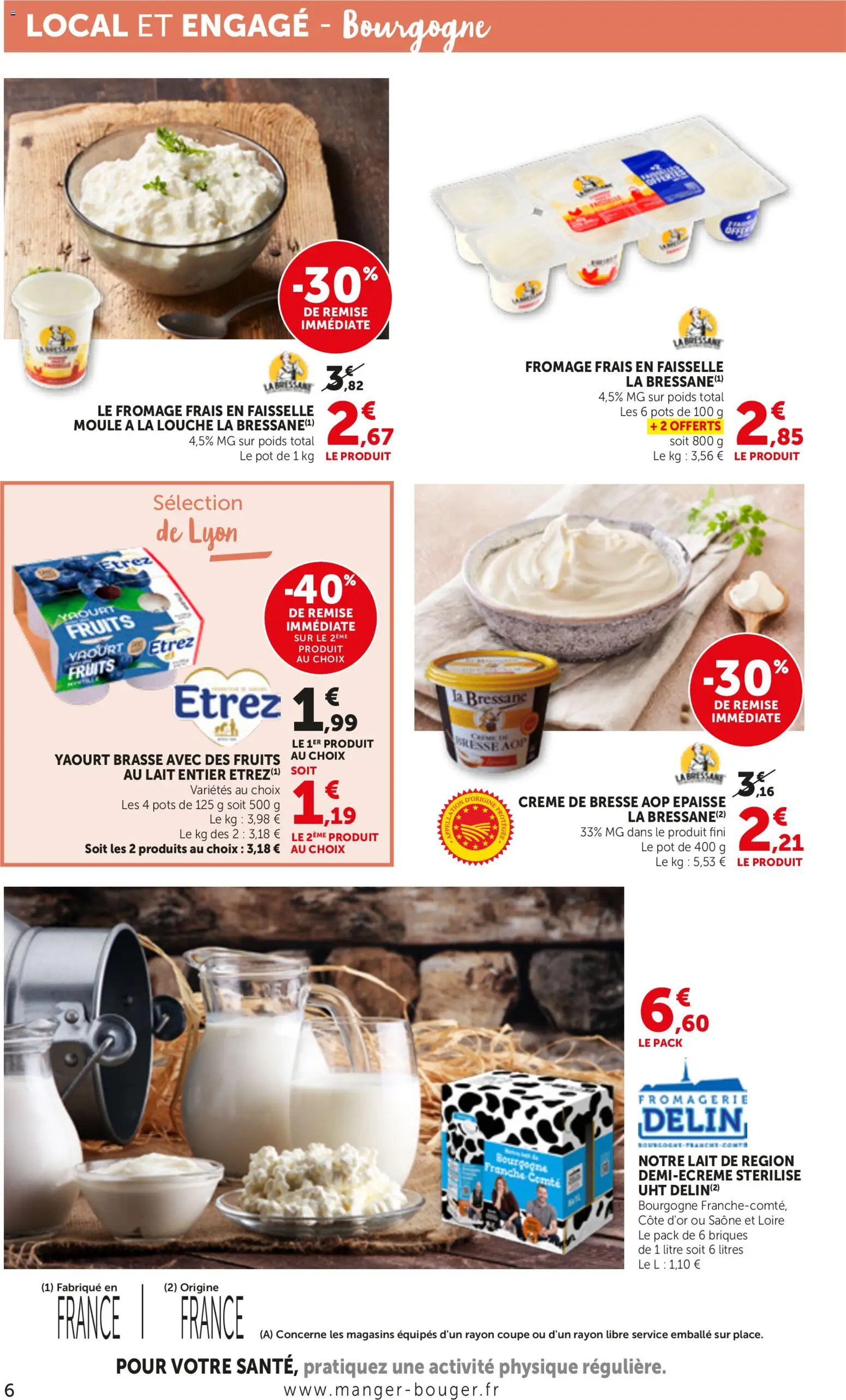 {H1} | Page: 6 | Produits: Briques, Lait, Fromage, Crème
