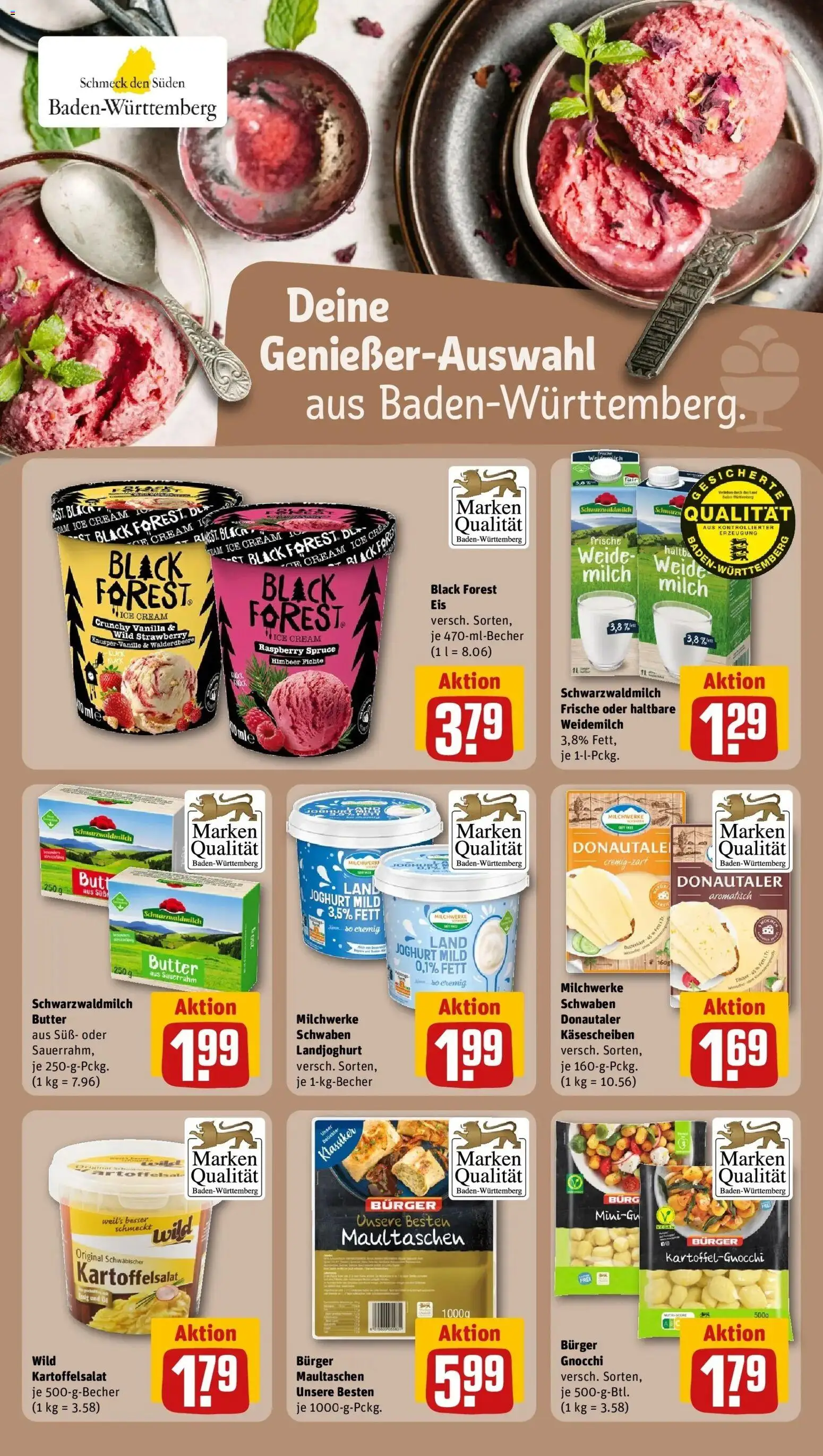 Rewe Prospekt Stockach	 – gültig ab 10.05.2026 | Seite: 18 | Produkte: Butter, Joghurt, Burger, Eis