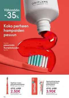 Oriflame-mainoslehti voimassa 22.04.2026 alkaen | Sivu: 120 | Tuotteet: Hammastahna, Hammasharja