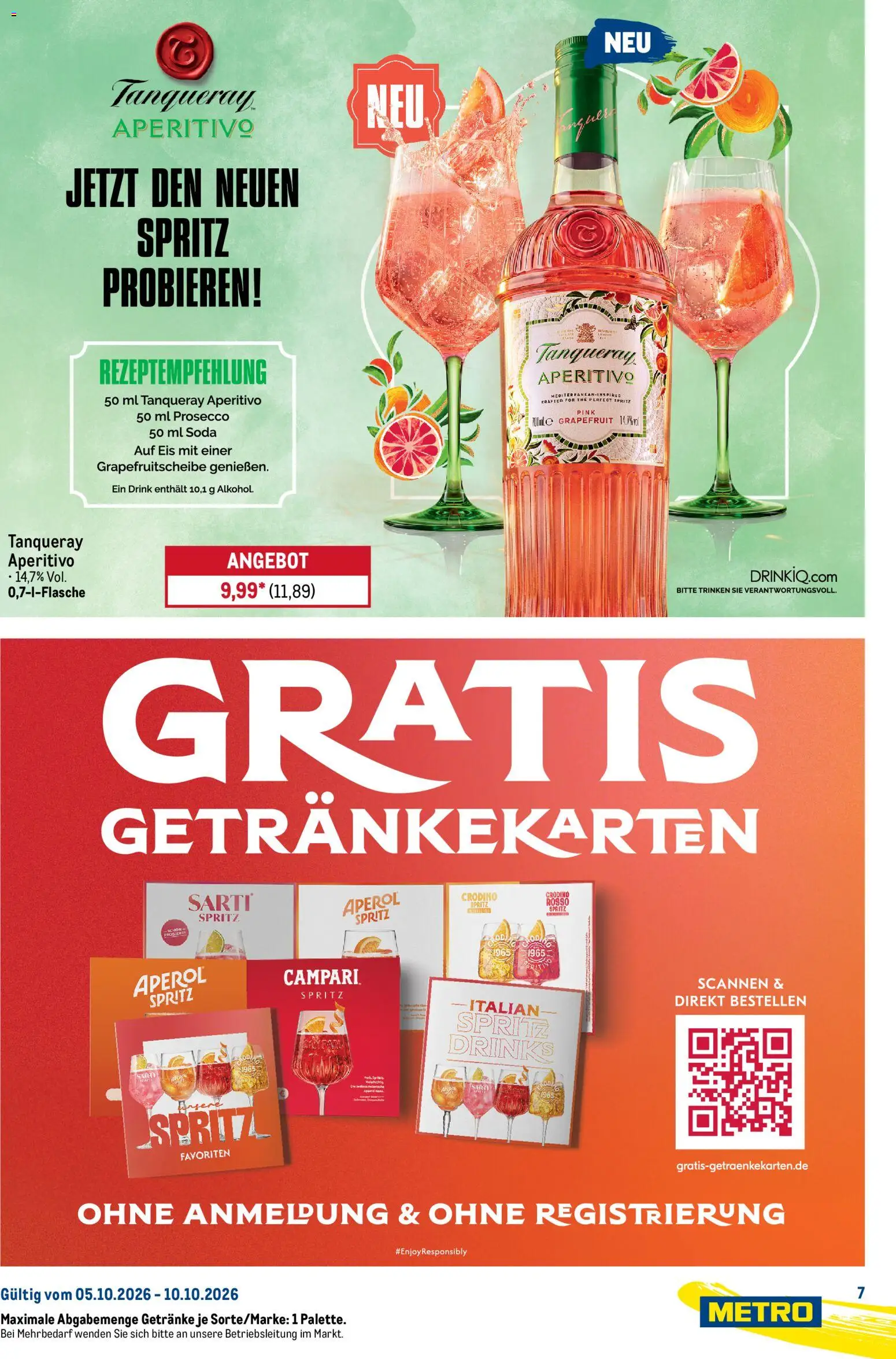 Metro Starke Marken – gültig ab 05.10.2026 | Seite: 7 | Produkte: Campari, Grapefruit, Prosecco, Eis