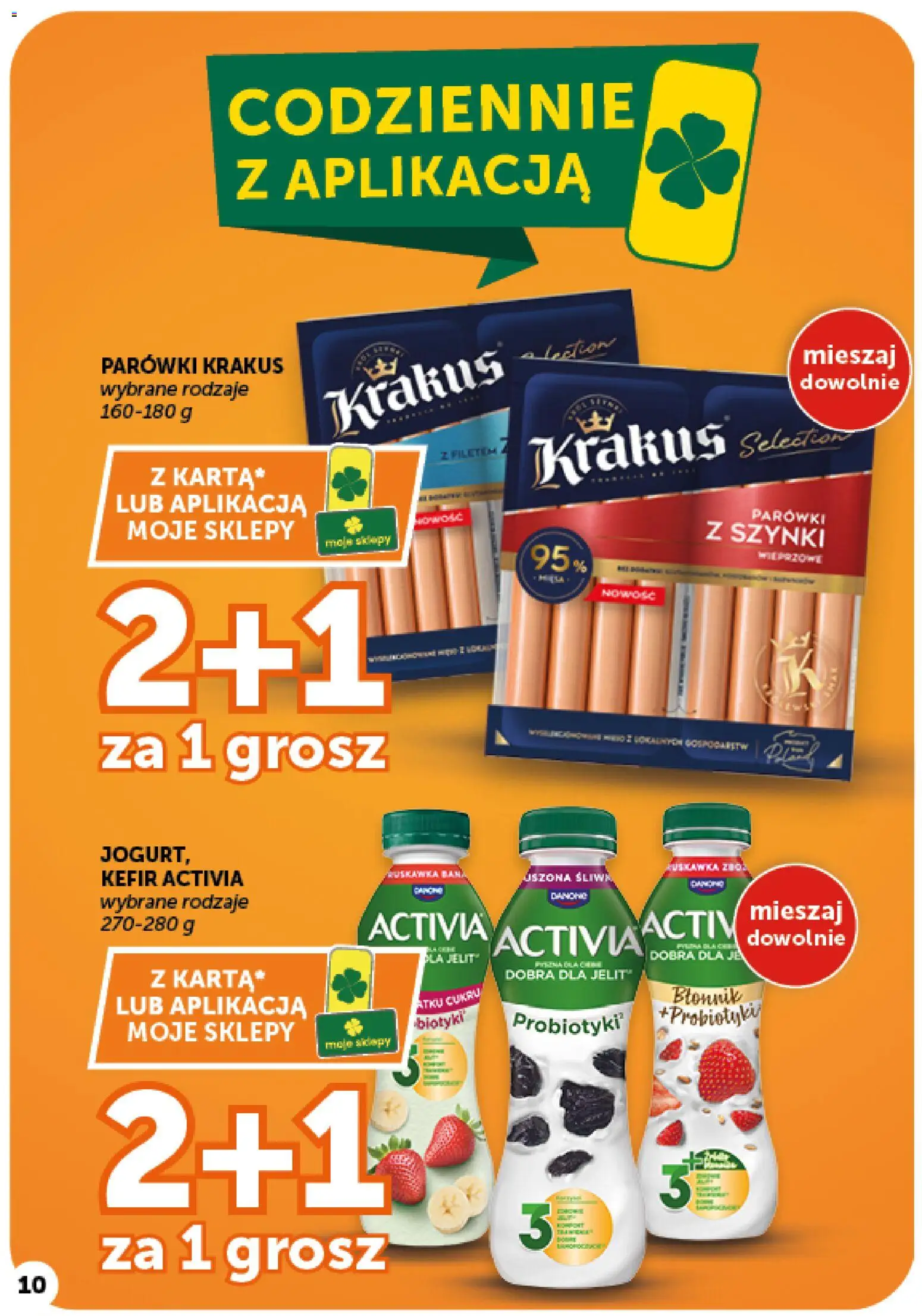 Euro Sklep gazetka - Market od 01.10.2026 | Strona: 10 | Produkty: Kefir, Parówki z szynki, Parówki, Probiotyki