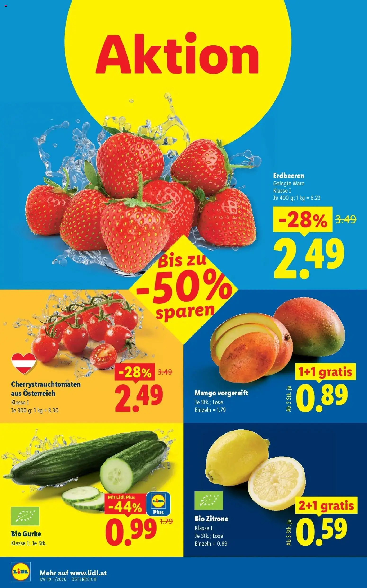 Lidl Flugblatt - Wien, Langenzersdorf, Zwettl gültig ab 30.04.2026 | Seite: 37 | Produkte: Erdbeeren, Zitrone, Mango