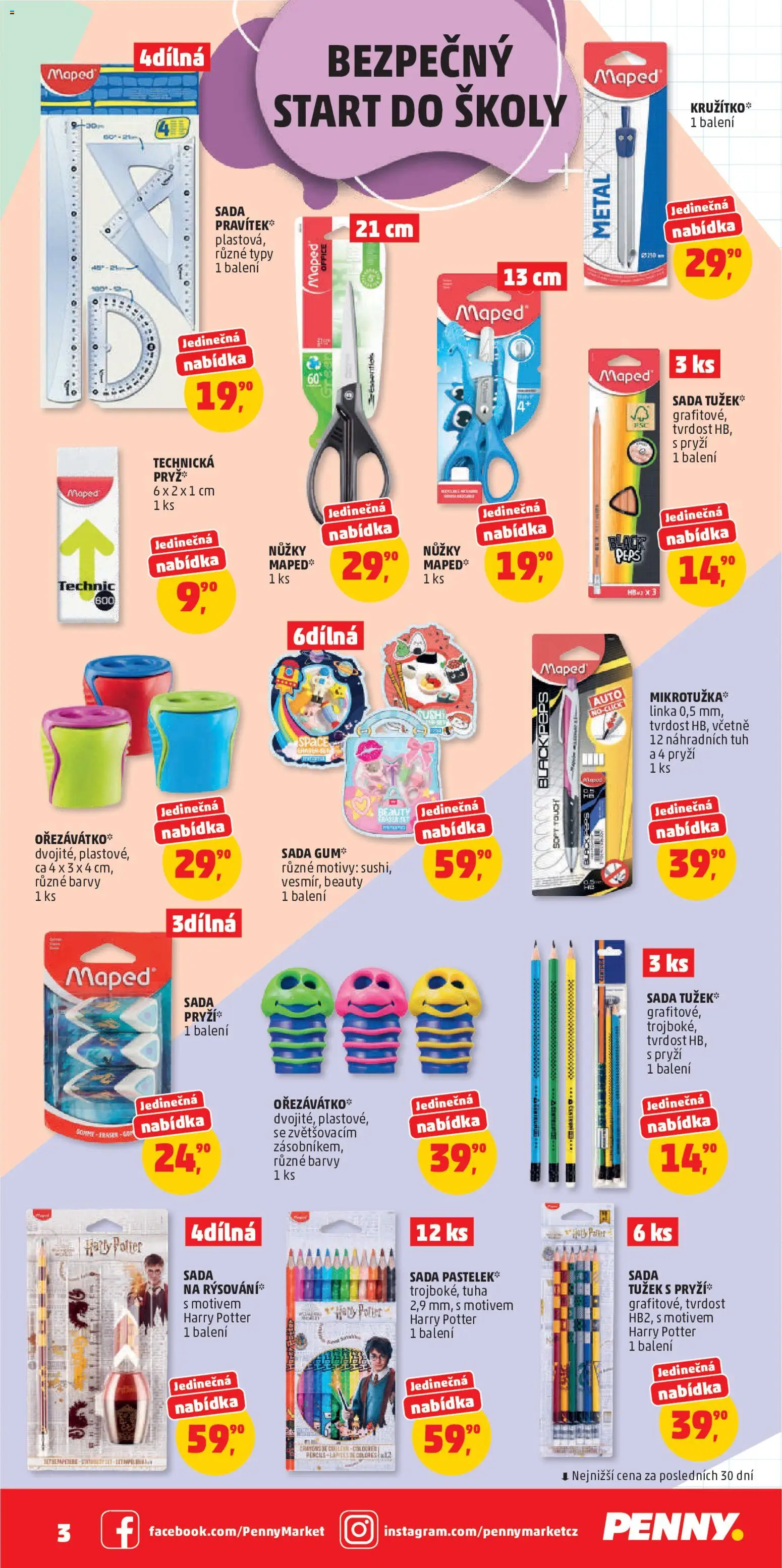 Penny Market katalog od 12.08.2026 | Strana: 3 | Produkty: Nůžky, Harry Potter, Barvy