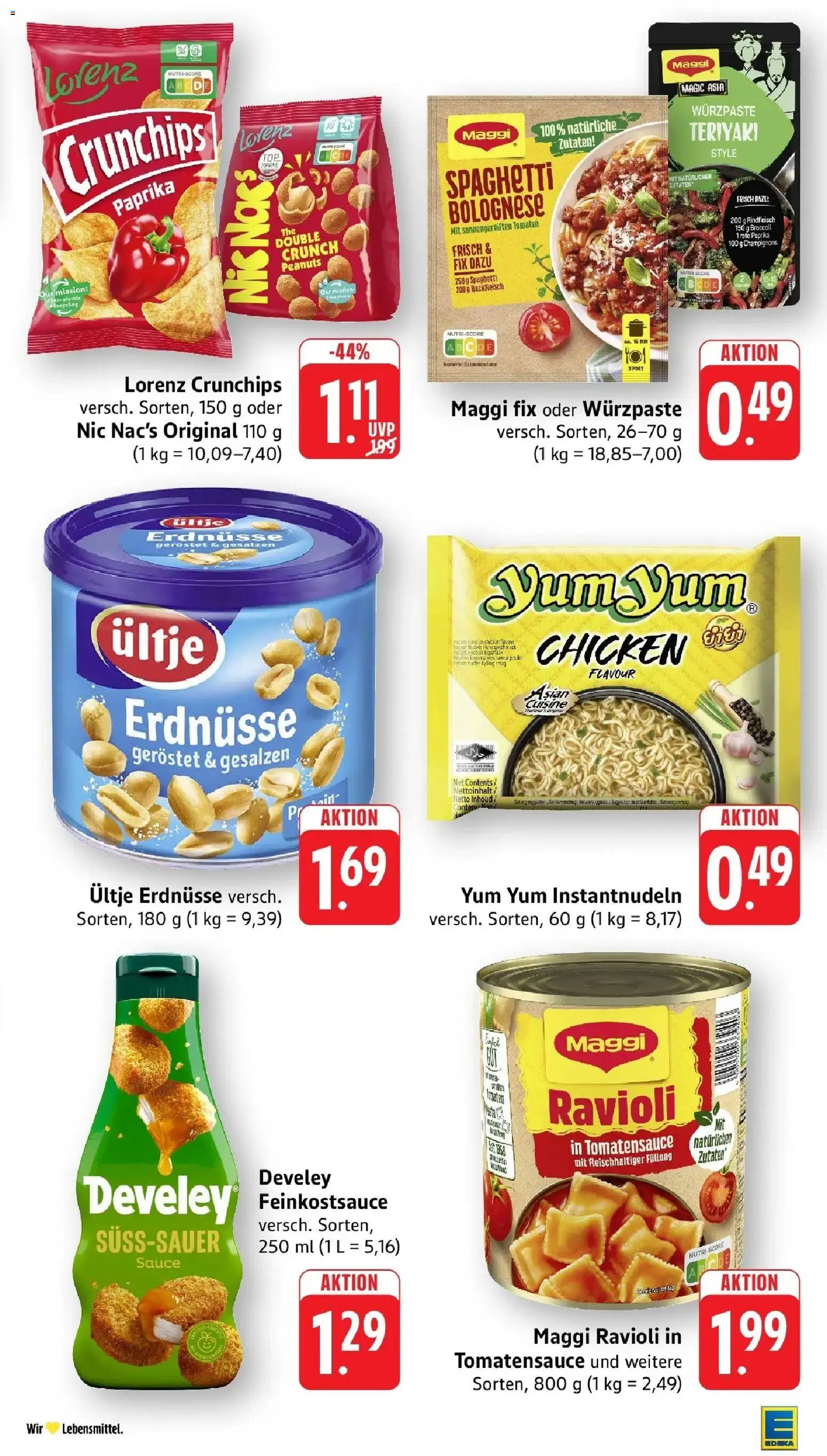 Edeka Prospekt Überlingen (ab 17.08.2026) » Angebote Online | Seite: 27 | Produkte: Spaghetti, Champignons, Paprika, Nudeln