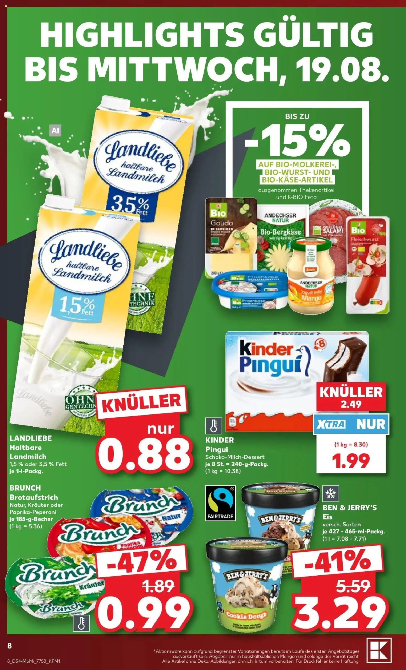 Prospekt Kaufland ab 17.08.2026 » Angebote Online zum Blättern | Seite: 8 | Produkte: Feta, Gouda, Ben & Jerry's, Paprika