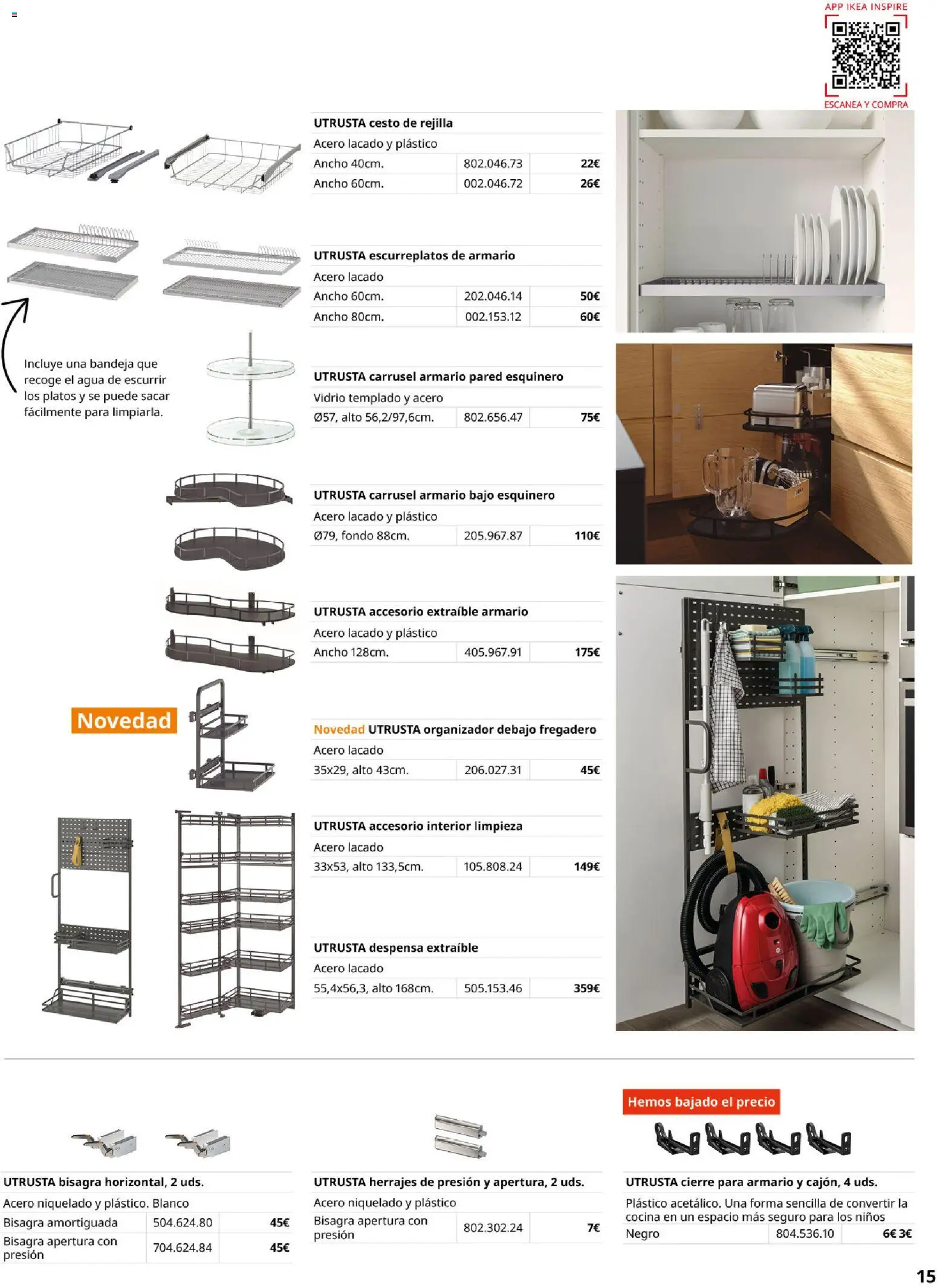 Catálogo IKEA Cocinas │ válido desde el 01/02/2026 | Página: 15 | Productos: Fregadero, Organizador, Bandeja, Armario