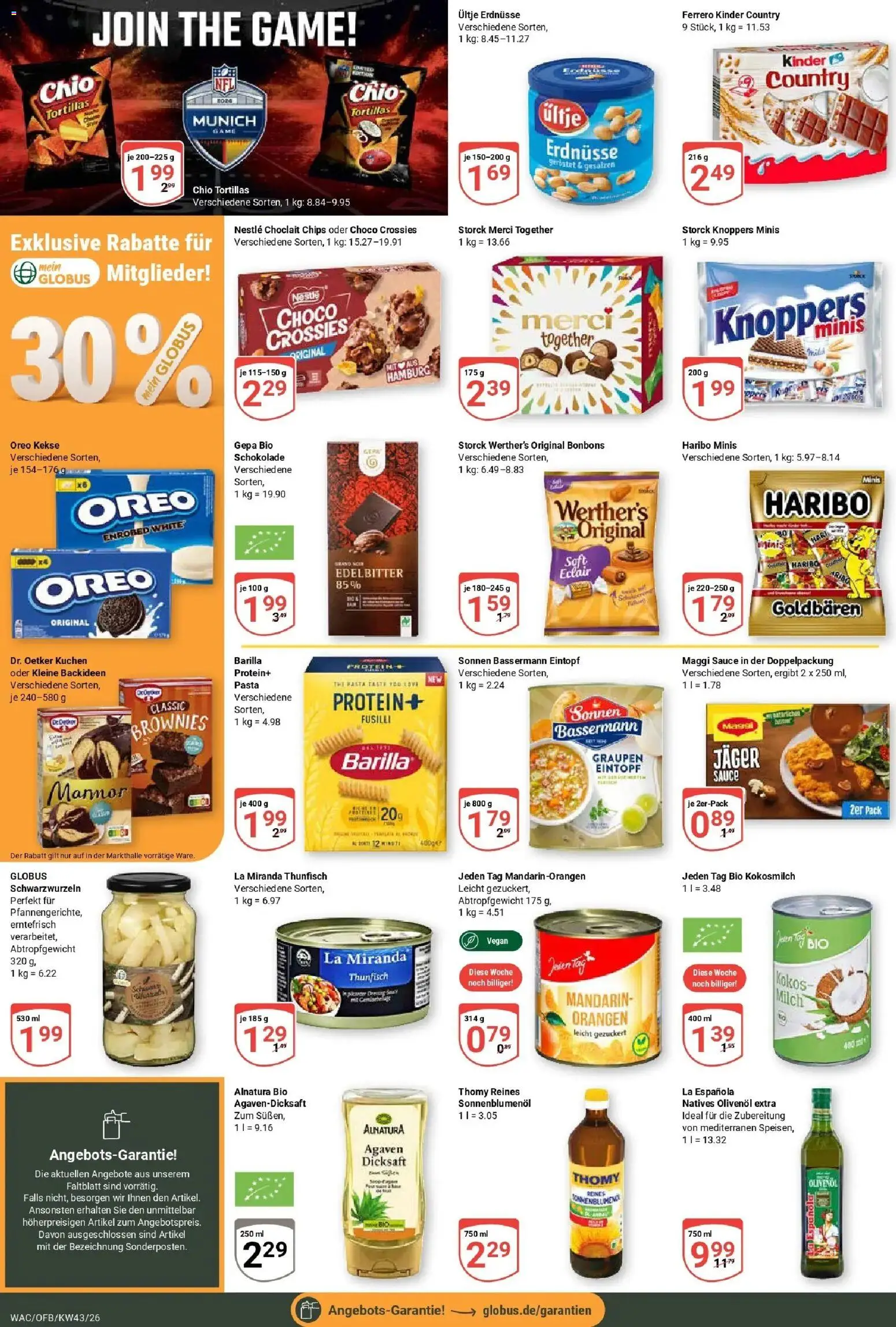 Globus Prospekt Markkleeberg (ab 19.10.2026) » Angebote online | Seite: 15 | Produkte: Erdnüsse, Tortillas, Thunfisch, Kekse