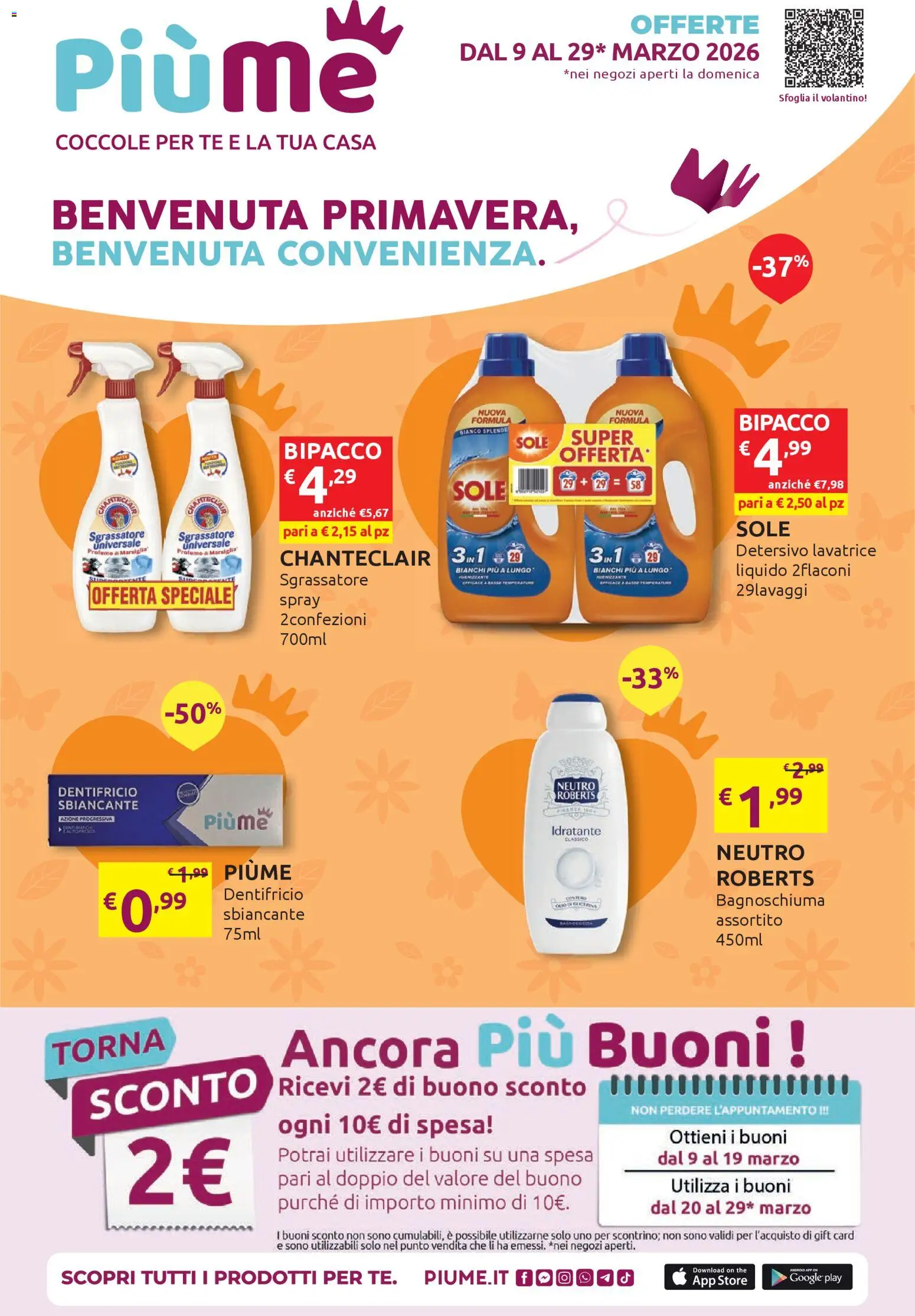 Volantino IperSoap del 09.03.2026 | Pagina: 1 | Prodotti: Bagnoschiuma, Dentifricio, Lavatrice, Profumo