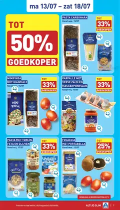 MOZZARELLA, MOZZARELLA - Voorbeeld van een folder van Aldi, geldig van 13/07/2026 | Pagina: 7 | Producten: Koktelcseresznye, Pizza, Zalm, Feta