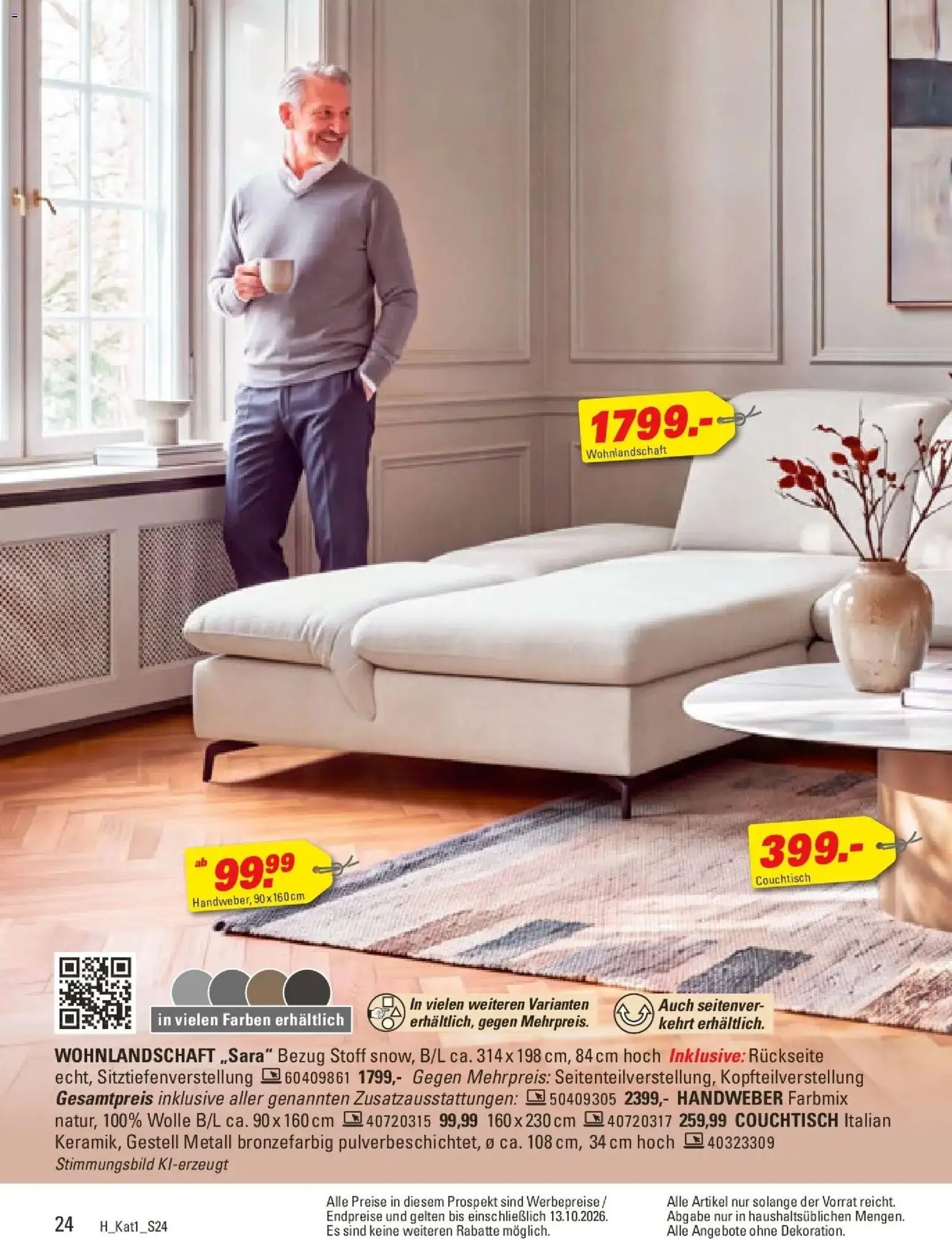 Höffner Prospekt Schönefeld – gültig ab 28.09.2026 | Seite: 24 | Produkte: Wohnlandschaft, Couchtisch