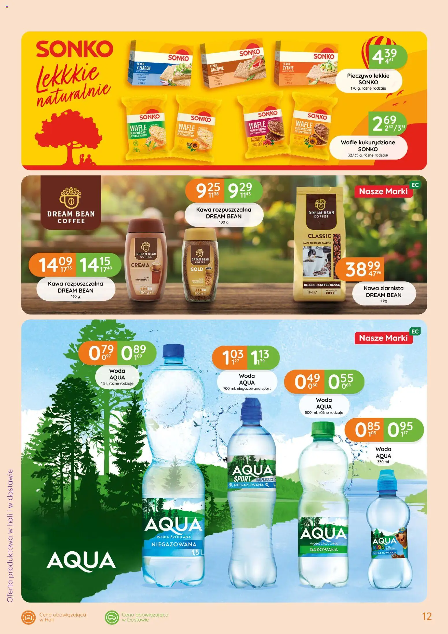 Eurocash gazetka - Śniadanie od 03.09.2026 | Strona: 12 | Produkty: Kawa rozpuszczalna, Woda źródlana, Kawa, Woda