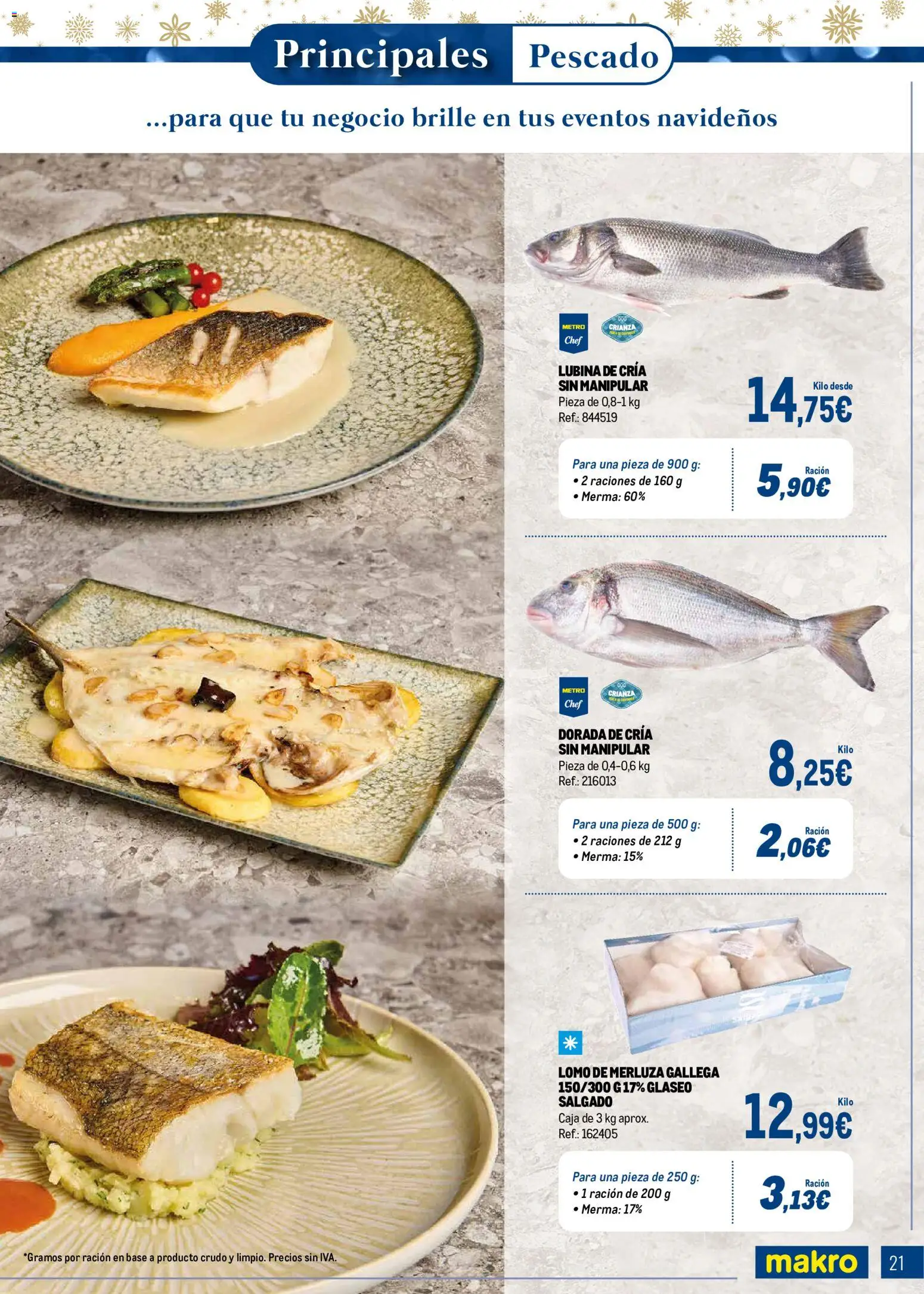 Makro Navidad │ válido desde el 08/10/2026 | Página: 21 | Productos: Lomo, Pescado, Caja