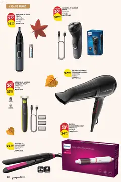 Pré-visualização Pingo Doce Poupe Esta Semana Açores válido de 22/09/2026 | Página: 38 | Produtos: Secador de cabelo, Pilhas, Aparador, Casa de banho