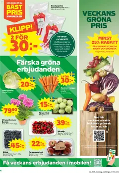 Coop Forum erbjudanden - Förhandsvisning av reklamblad från butik Coop Forum aktuell från 22/06/2026 | Sida: 4 | Produkter: Galler, Vitkål, Körsbär, Blåbär