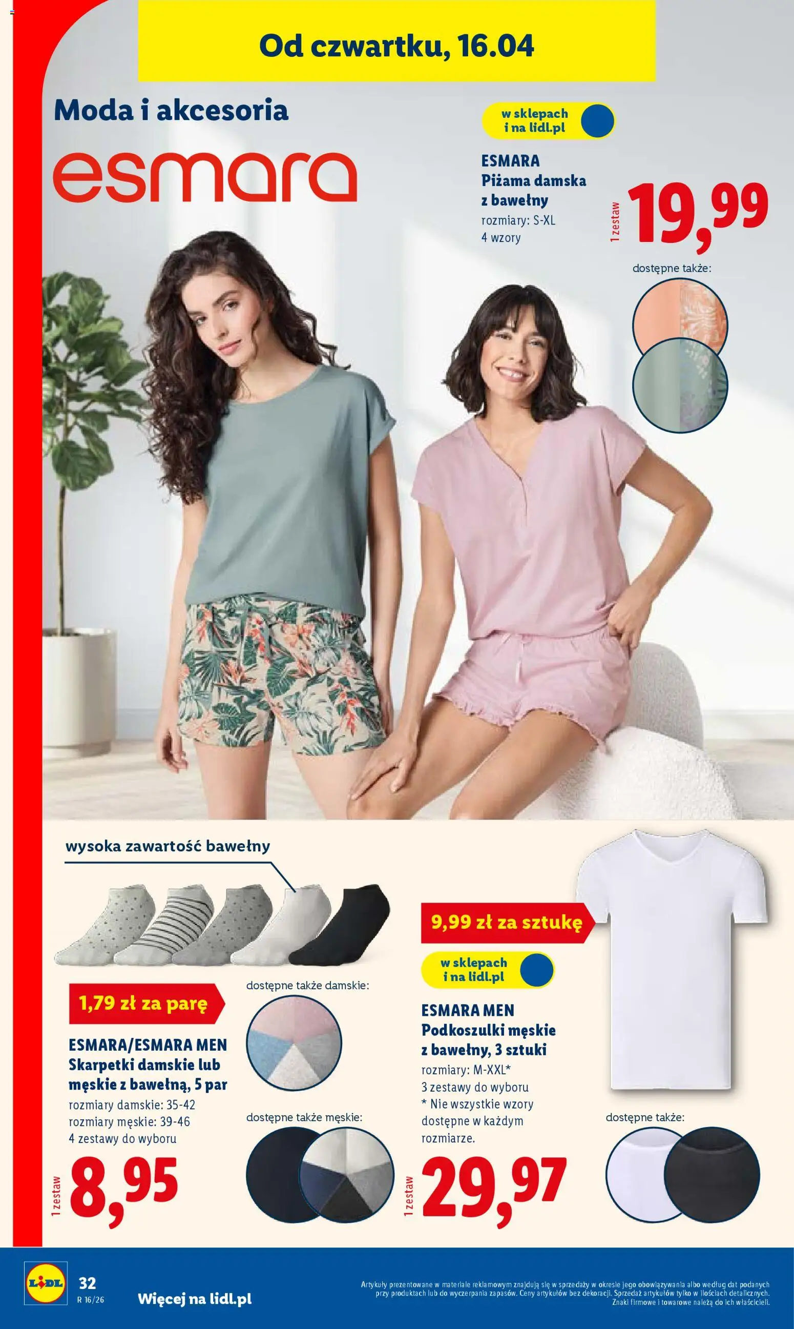 Lidl Katalog od 13.04.2026 | Strona: 38 | Produkty: Piżama, Skarpetki