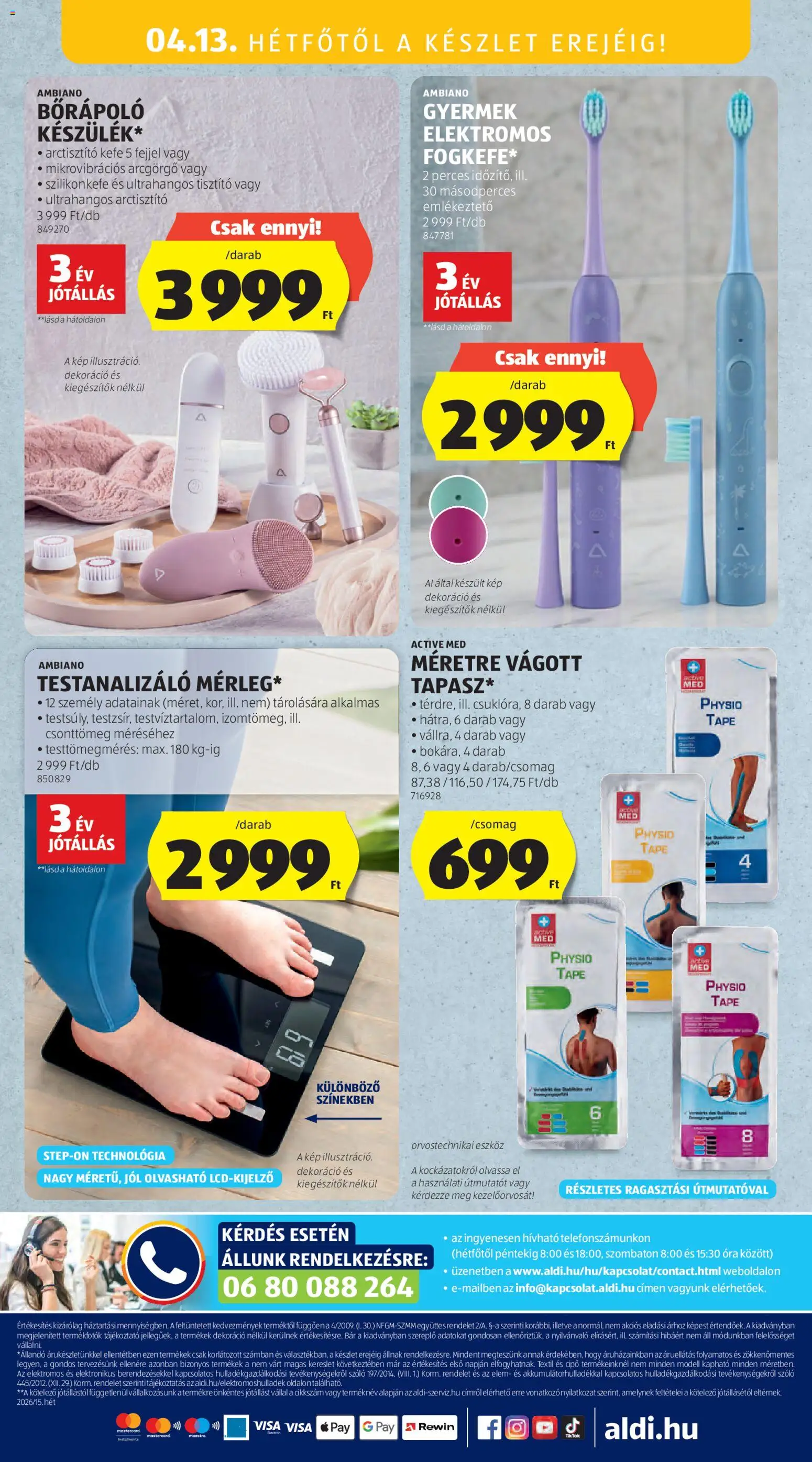 Aldi akciós ujság - amely érvényes a következő dátumtól: 09.04.2026 | Oldal: 56 | Termékek: Body, Kefe, Óra, Dekoráció