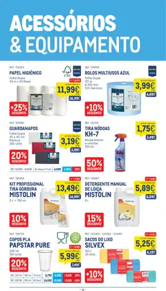 Pré-visualização Makro folheto válido de 07/07/2026 | Página: 18 | Produtos: Copos, Papel higiénico, Guardanapos, Detergente