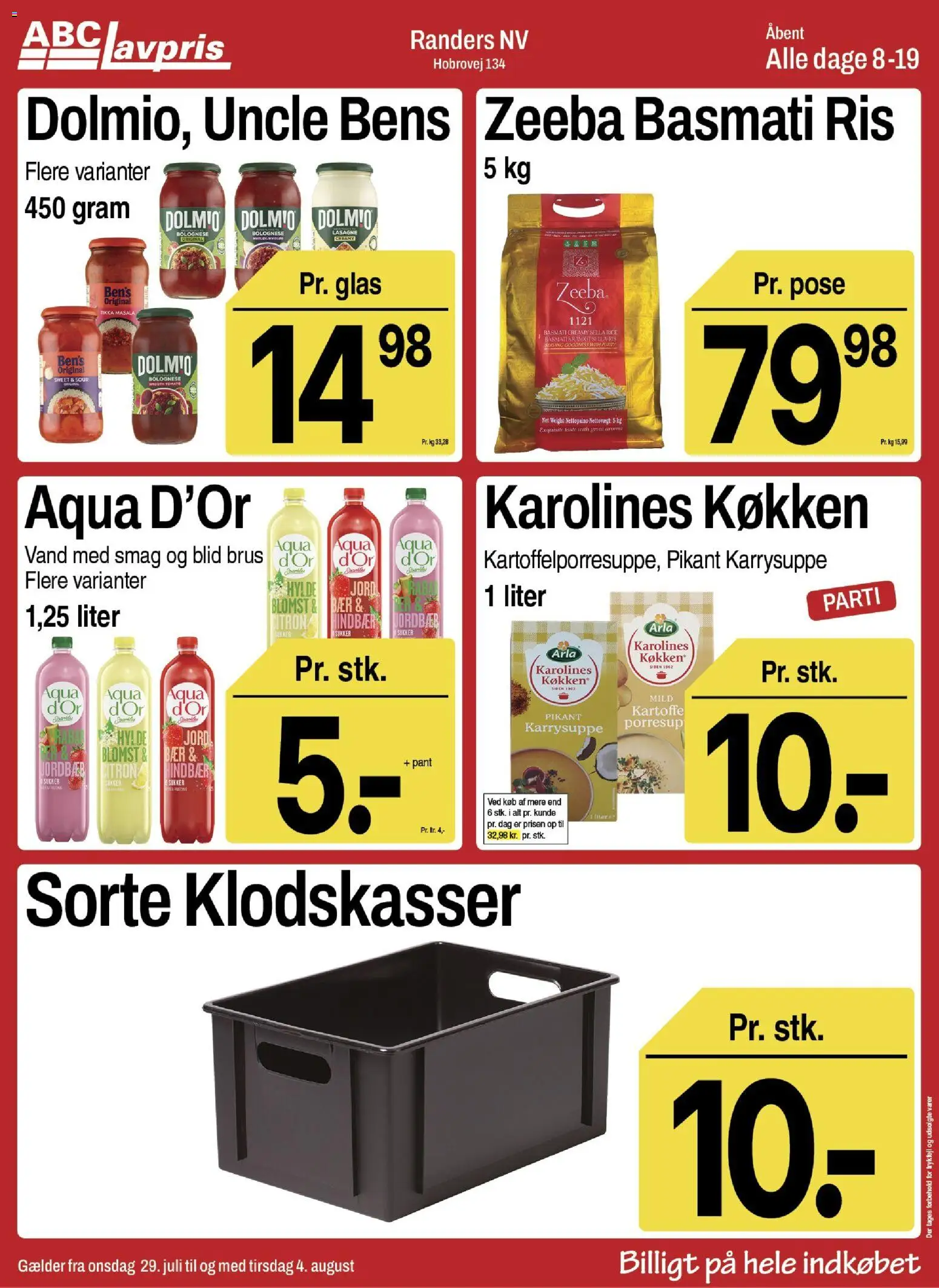 Abc Lavpris tilbudsavis – gyldig fra 29/07/2026 | Side: 12 | Produkter: Ris, Hylde, Hindbær, Sukker