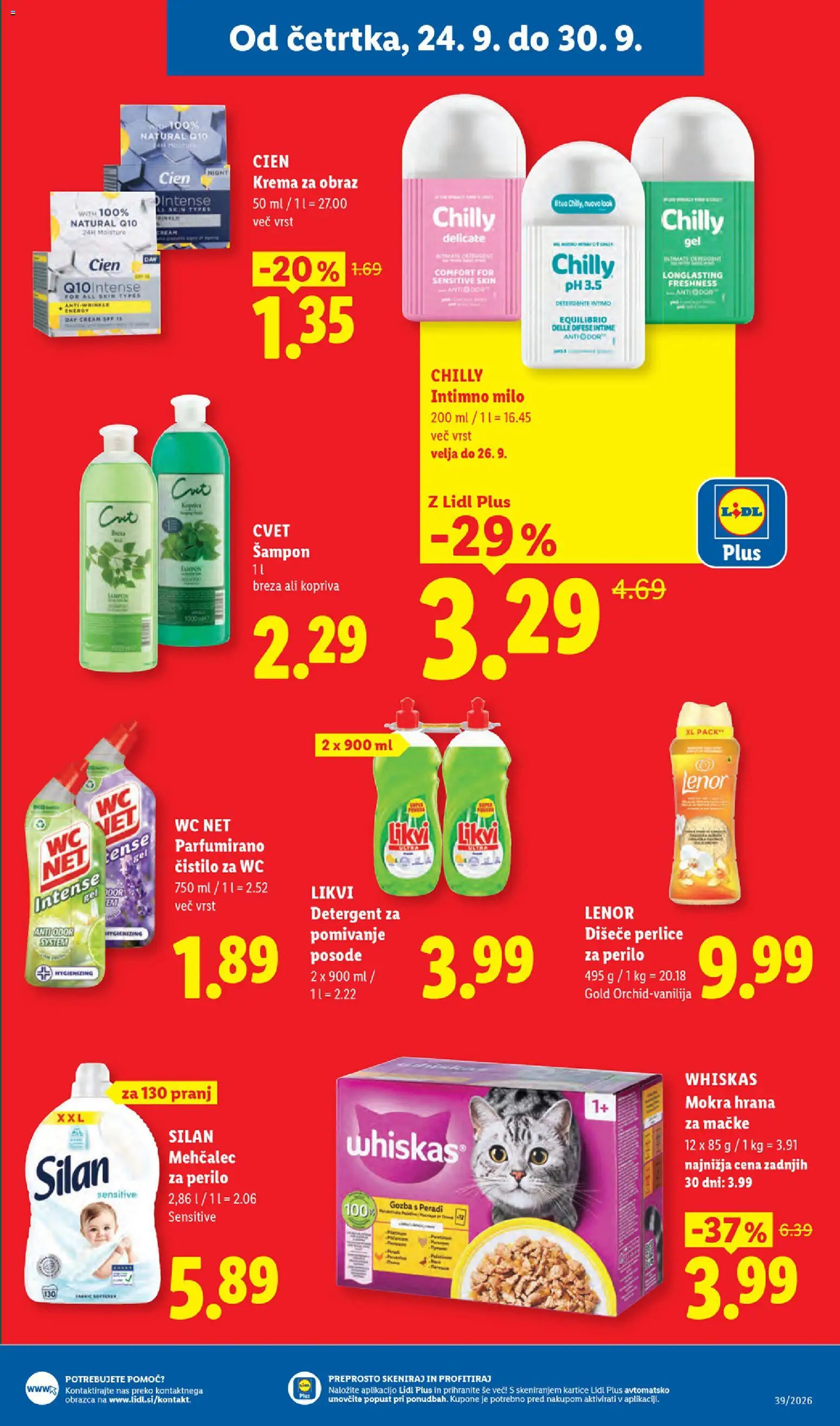Novi Lidl katalog ponudbe – veljaven od 24.09.2026 | Stran: 15 | Izdelki: Mehčalec, Sampon, Krema, Milo