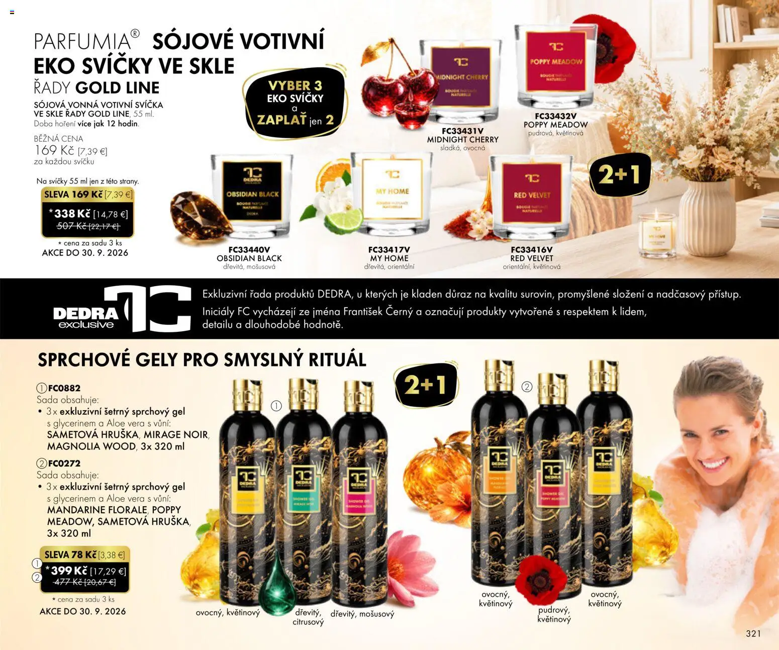 Nové Dedra akcie – leták je platný od 01.09.2026 | Strana: 21 | Produkty: Aloe Vera, Sprchový gél