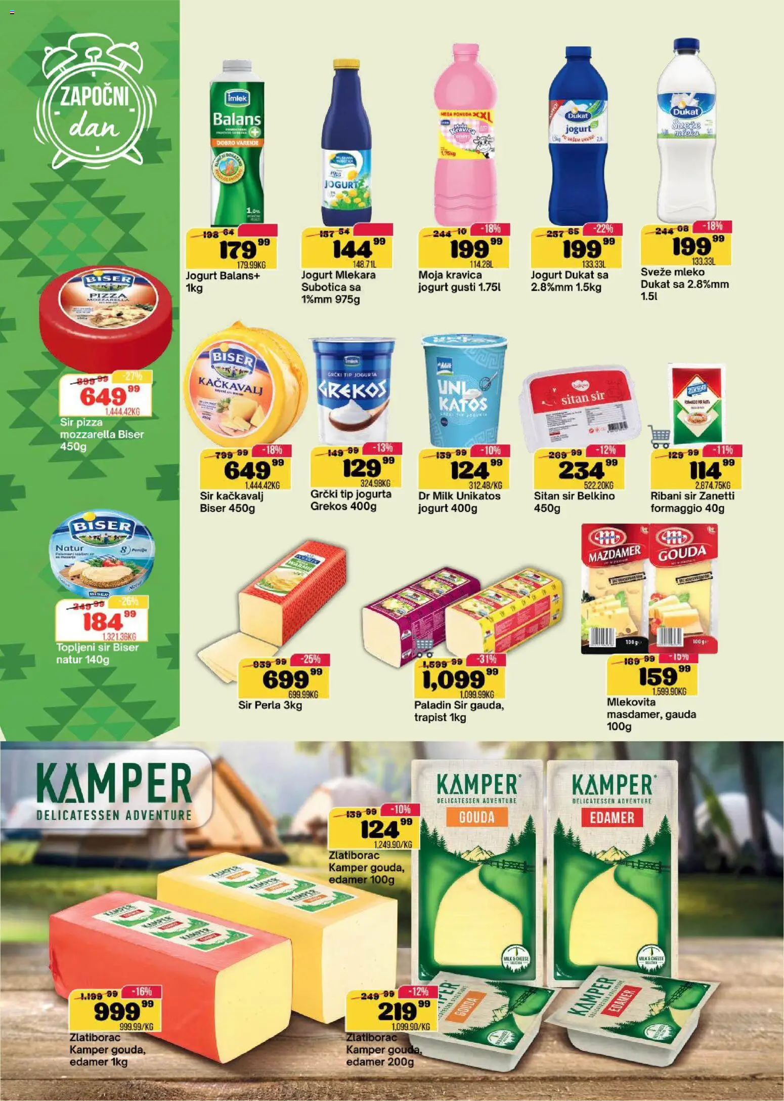 Senta Promet katalog - važi od 06.05.2026 | Strana: 4 | Proizvode: Sveže mleko, Gouda, Sir, Mozzarella