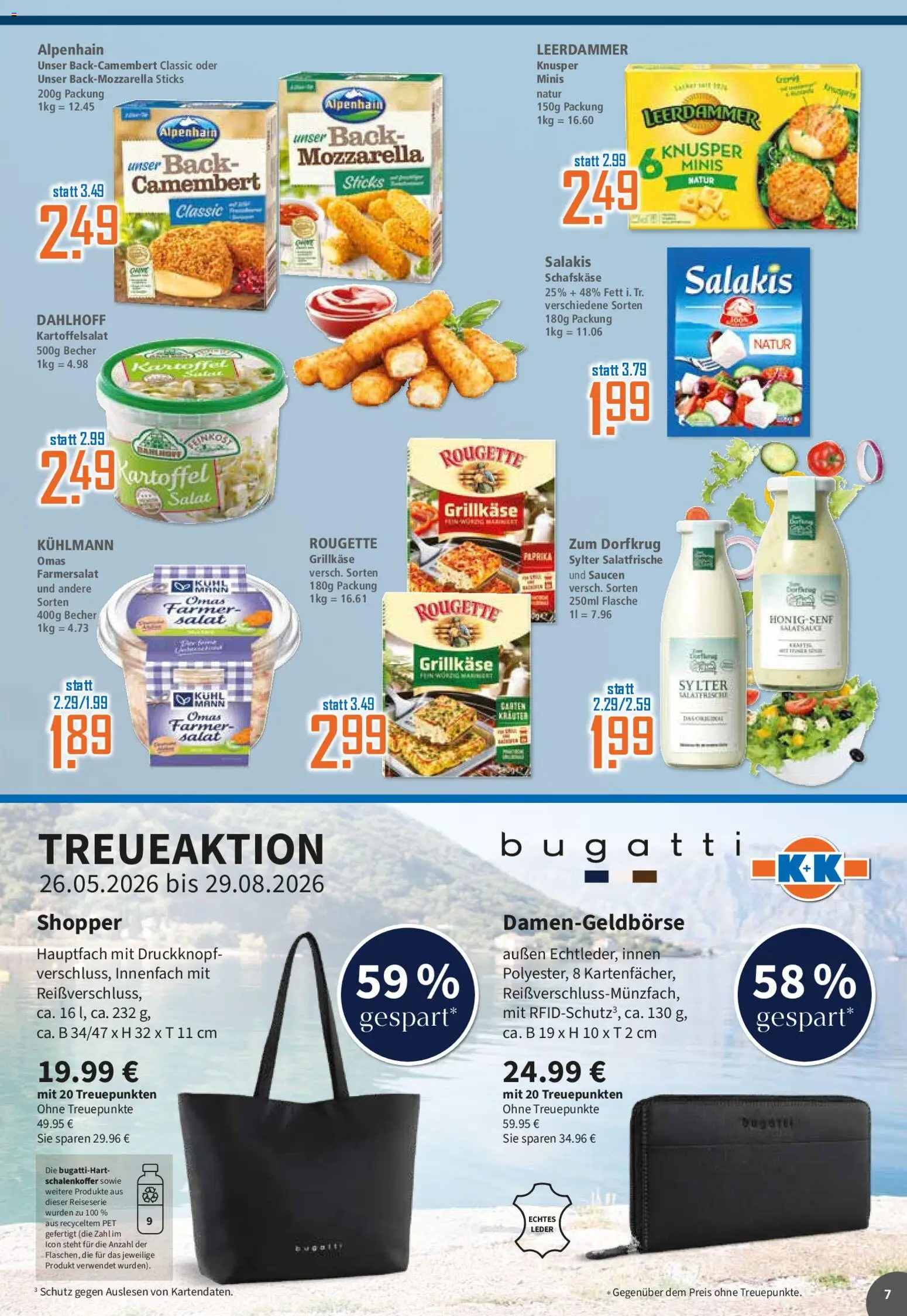Klaas & Kock Prospekt – gültig ab 15.06.2026 | Seite: 7 | Produkte: Mozzarella, Leerdammer, Salat, Schafskase