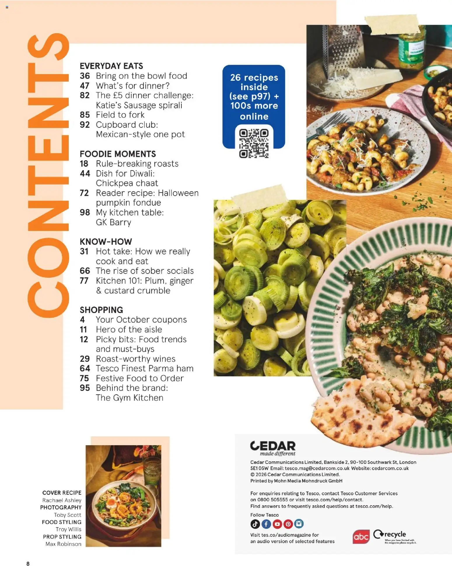 {H1} | Page: 8 | Products: Magazine, Fork, Audio, Ginger