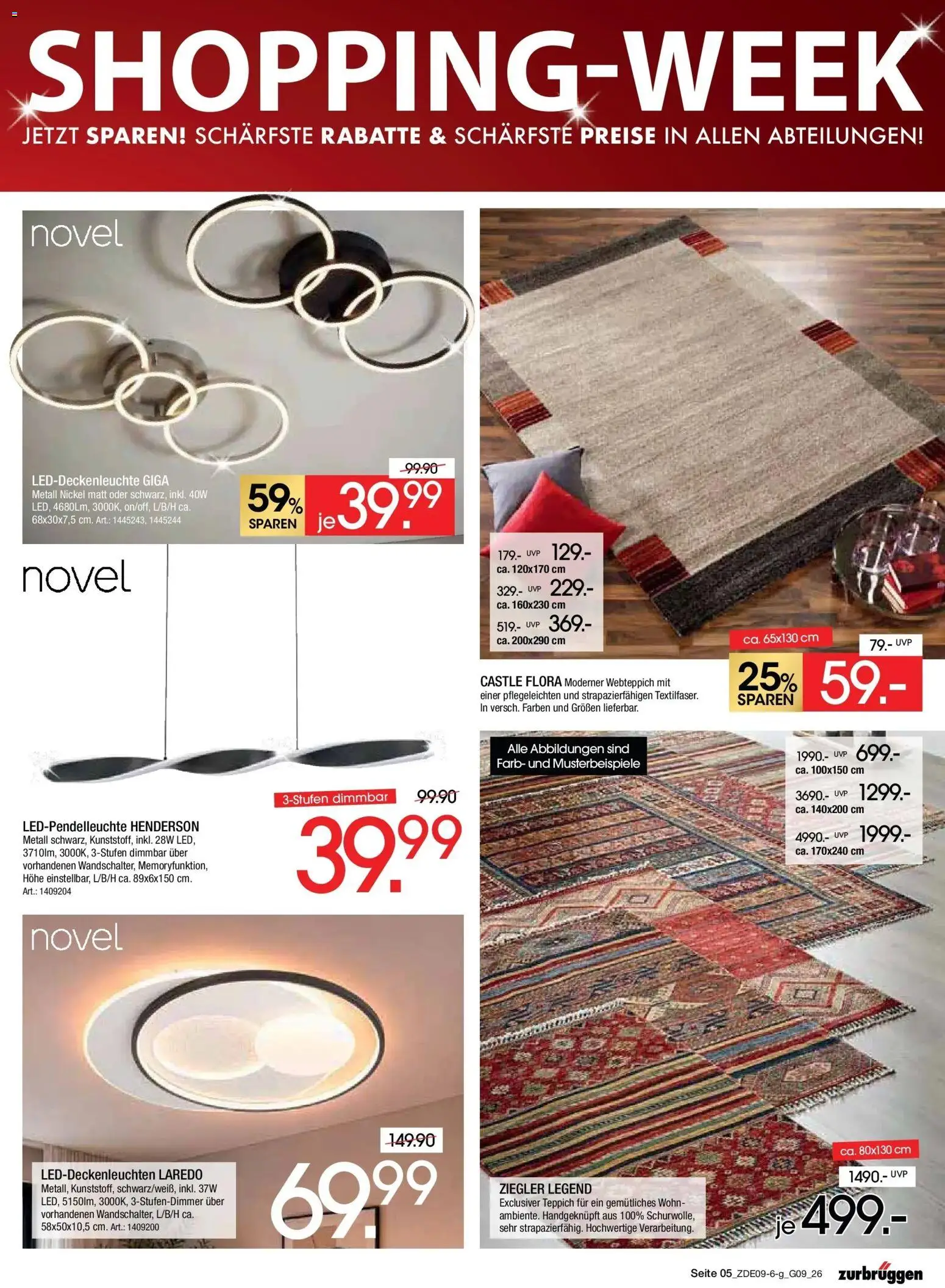 Zurbrüggen Prime Shopping week – gültig ab 12.09.2026 | Seite: 5 | Produkte: Teppich