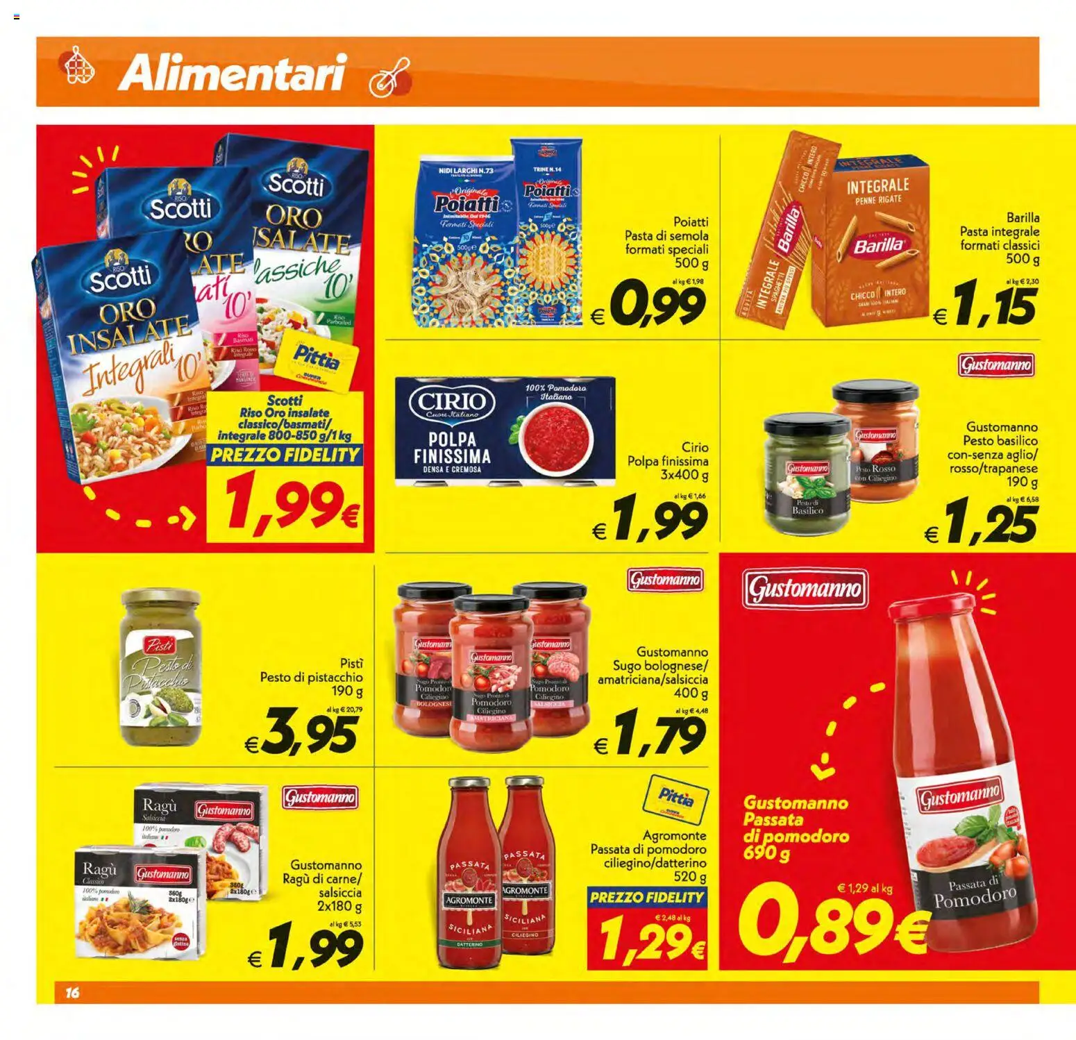 Volantino SuperConveniente del 10/07/2026 | Pagina: 16 | Prodotti: Pomodoro, Salsiccia, Passata di pomodoro, Ragú