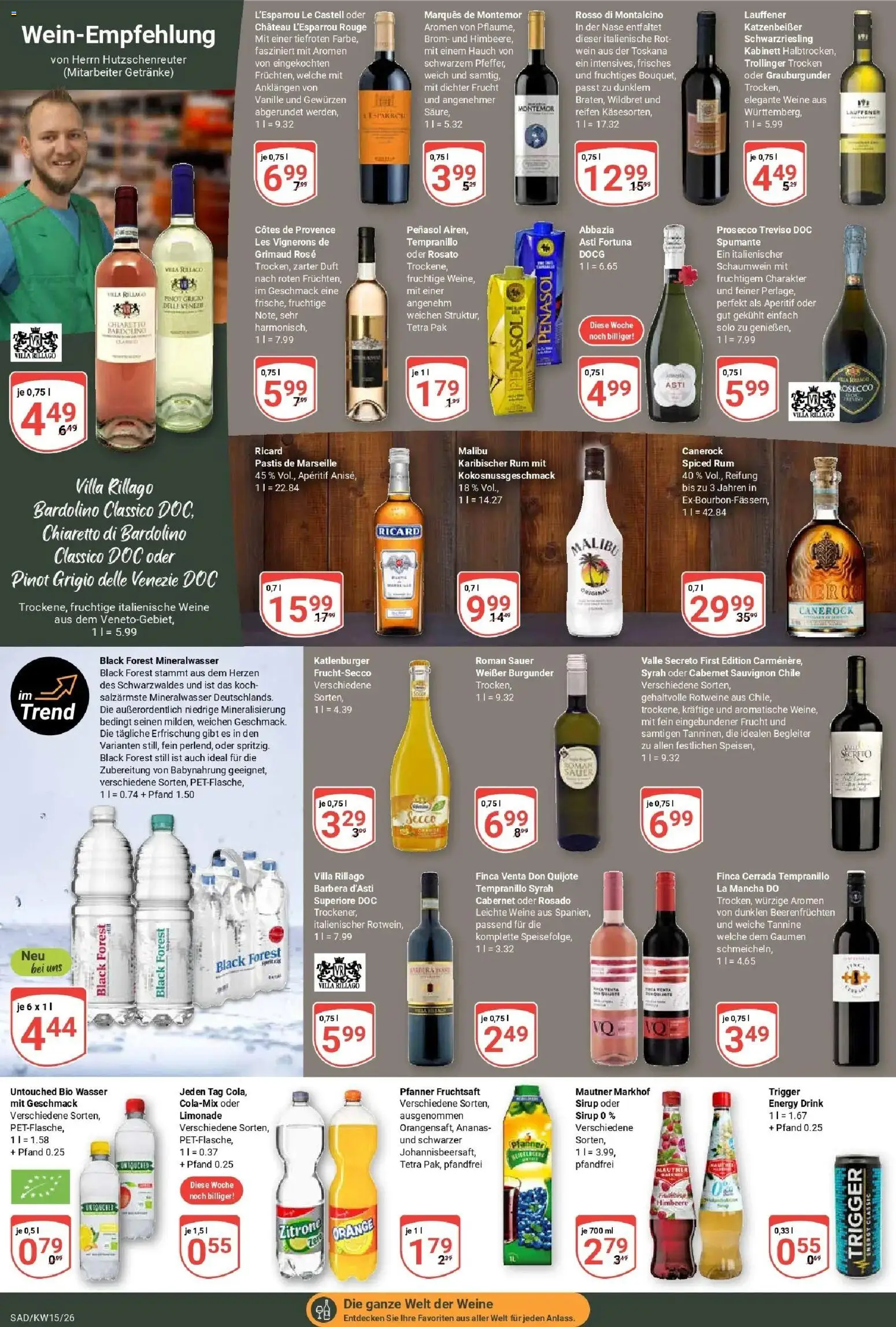 Globus prospekt Schwandorf	 – gültig ab 07.04.2026 | Seite: 14 | Produkte: Limonade, Rouge, Sirup, Prosecco