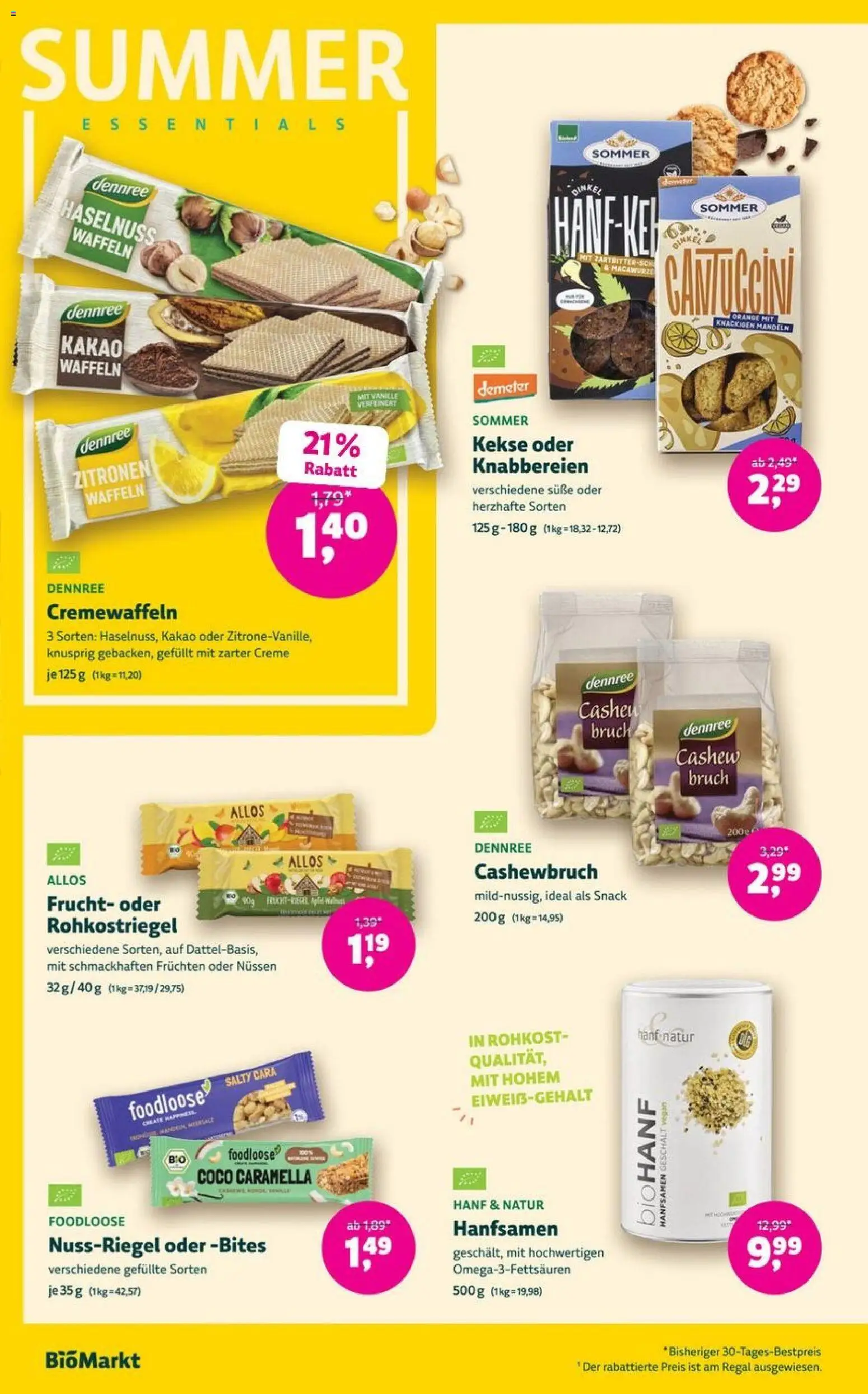 Denns BioMarkt Angebote – gültig ab 03.06.2026 | Seite: 16 | Produkte: Regal, Mandeln, Waffeln, Zitronen