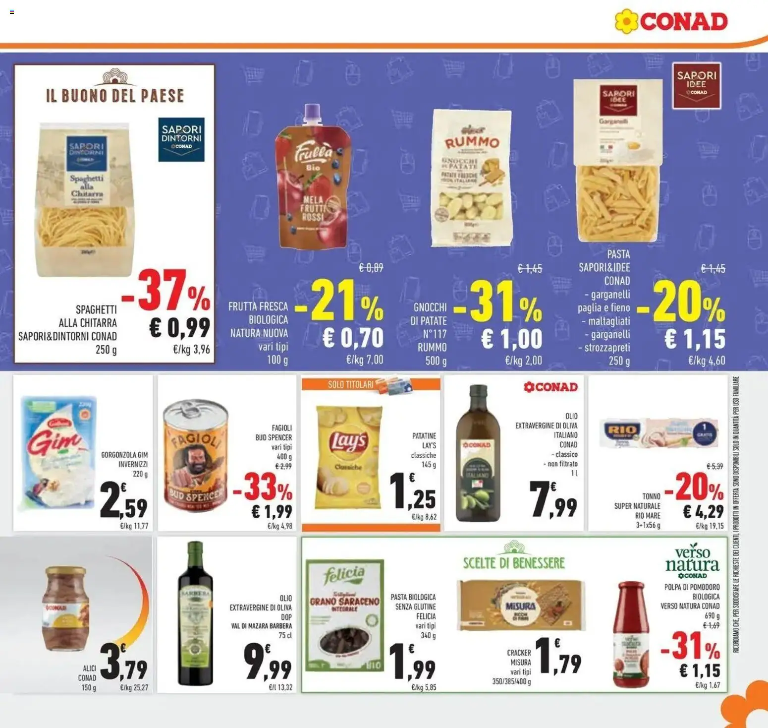 Volantino Conad del 08.04.2026 | Pagina: 25 | Prodotti: Patatine, Fagioli, Patate, Frutta