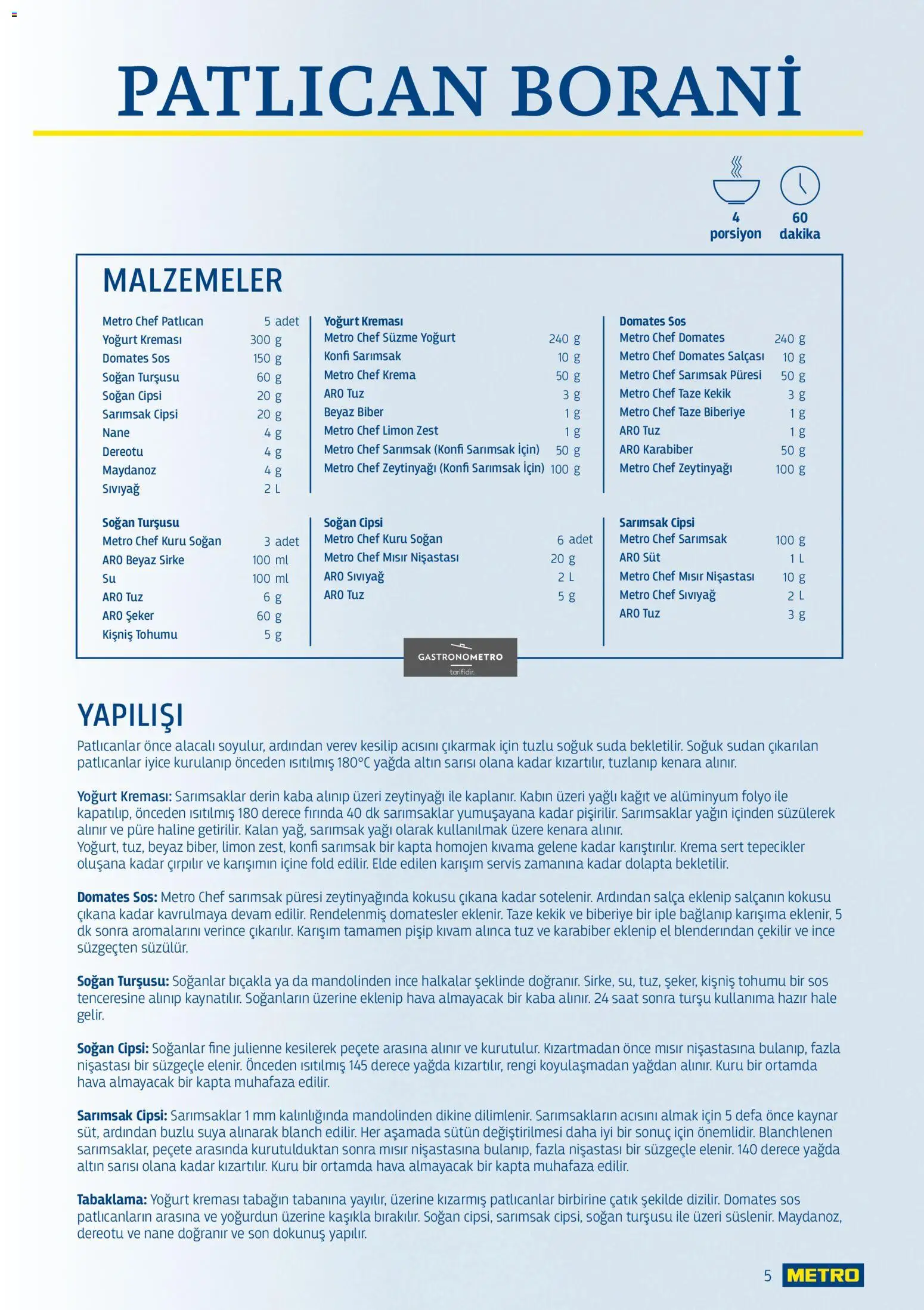 Metro - Lokantalar - 21.05.2026 tarihinden itibaren geçerlidir | Sayfa: 5 | Ürünler: Tuz, Sarımsak, Mısır, Nane