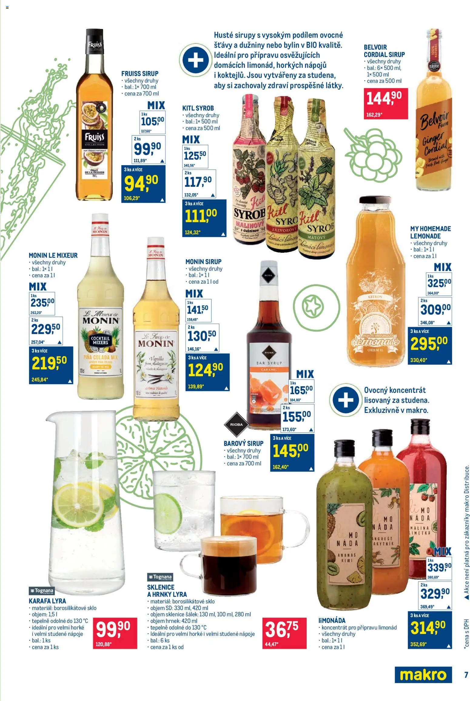 Makro leták - Pro milovníky jídla od 20.05.2026 | Strana: 7 | Produkty: Monin, Ananas, Kiwi, Sirup