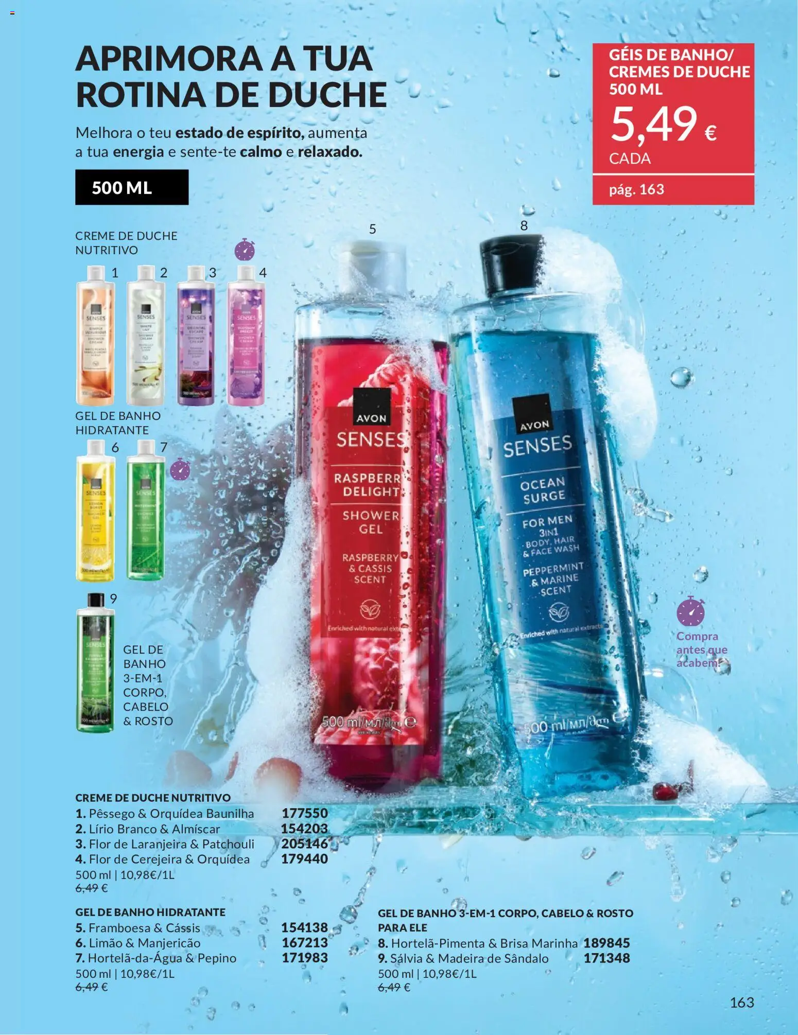 Catálogo Avon Campanha 5 │ válido de 01.05.2026 | Página: 163 | Produtos: Gel de banho, Banho, Creme