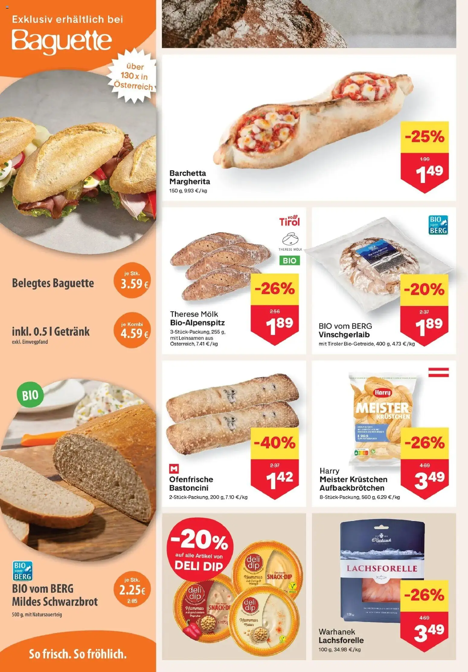 MPREIS Pfunds von 13.08.2026 - Aktuelle Angebote | Seite: 4 | Produkte: Mango, Baguette
