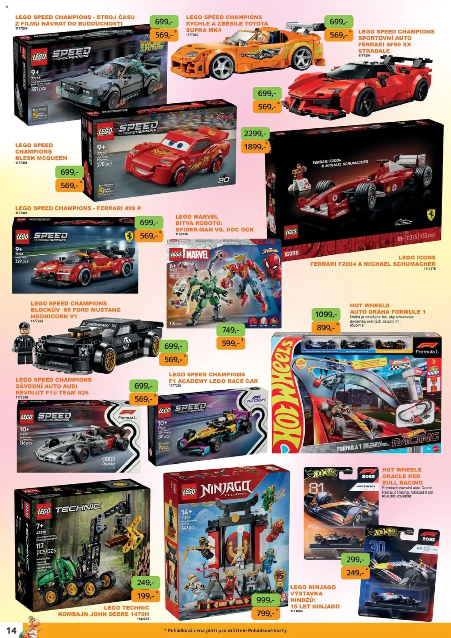 Dráčik leták - Léto 2026 od 11.06.2026 | Strana: 14 | Produkty: LEGO, Hot Wheels, Red Bull, Karty