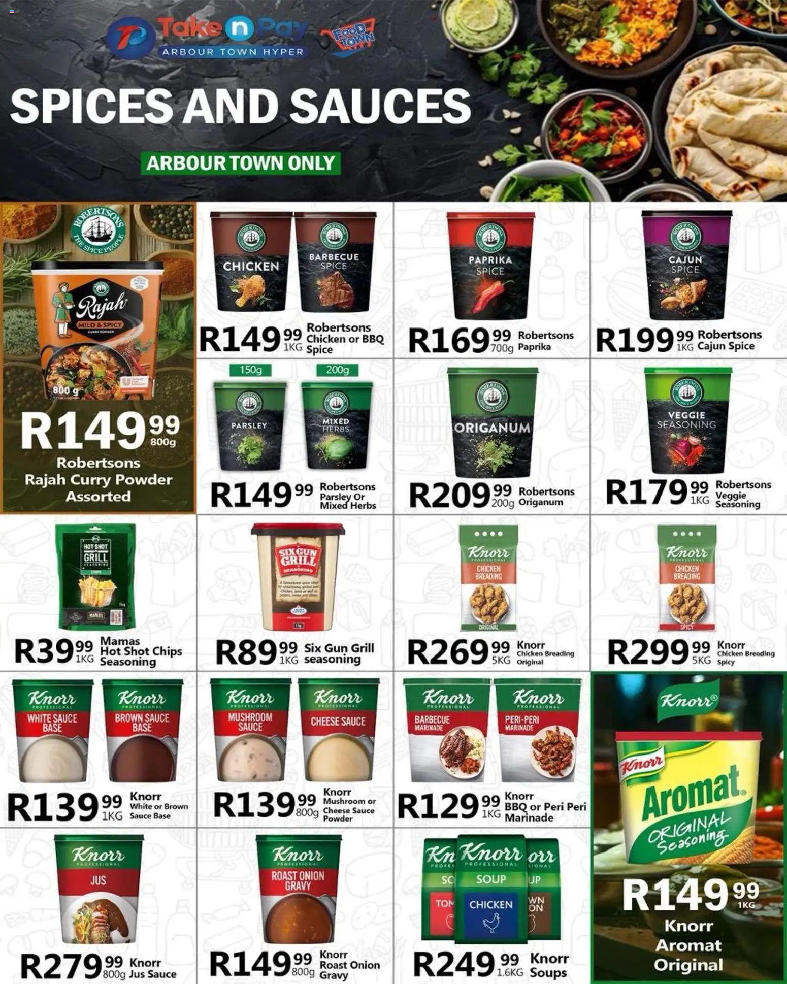 New Take n Pay catalogue – valid from 01.06.2026 | Page: 44 | Products: Chicken, Seasoning, Curry powder, Spices