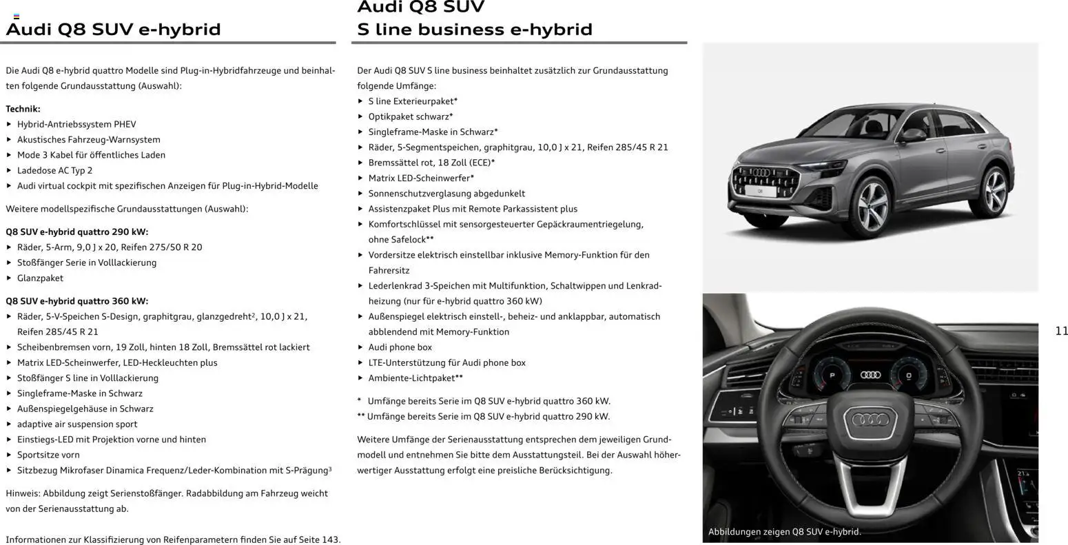 Audi Q8 – gültig ab 06.11.2025 | Seite: 11 | Produkte: Kabel, Box