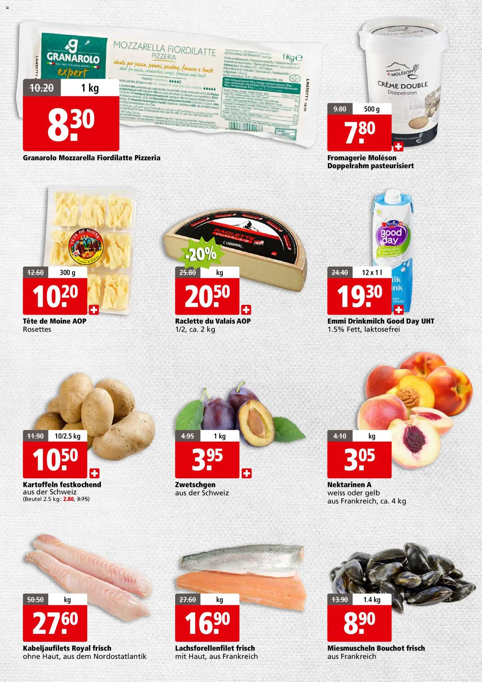 Aligro aktionen Business Chavannes, Matran, Genf, Sitten – gültig ab 31.08.2026 | Seite: 2 | Produkte: Zwetschgen, Kartoffeln, Creme, Focaccia