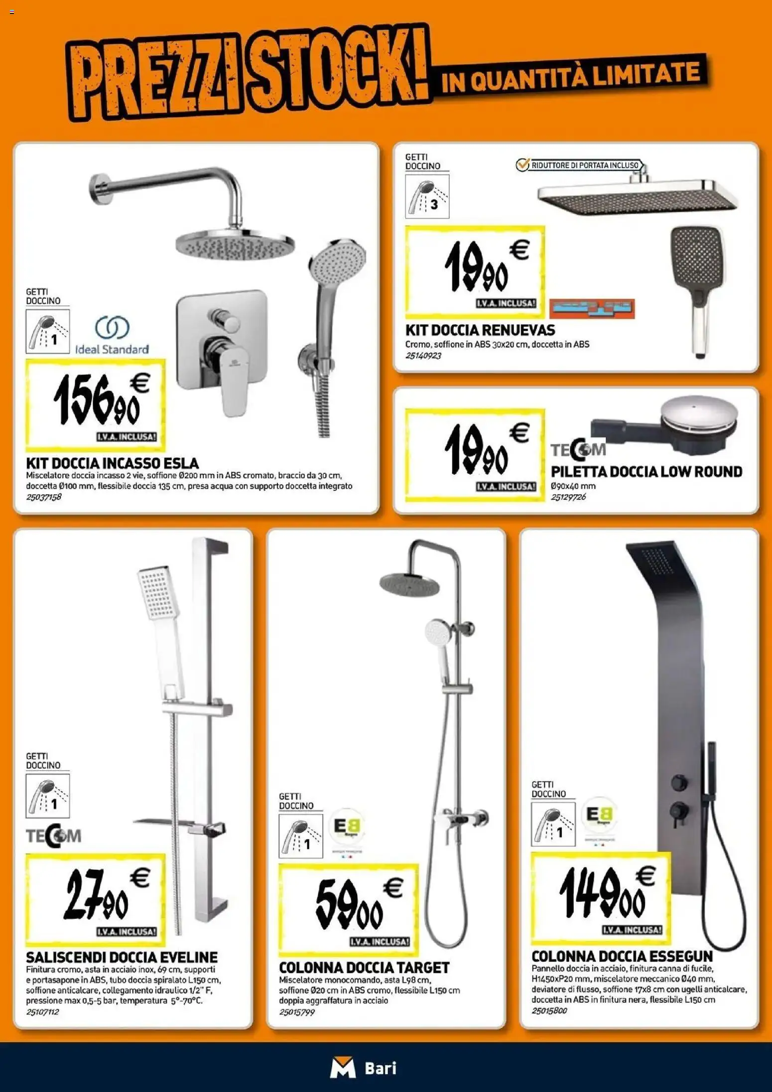Nuovo TECNOMAT catalogo Bari dal 24/09/2026 > offerte anteprima 🛍️ | Pagina: 3 | Prodotti: Acqua, Tubo, Miscelatore, Doccia