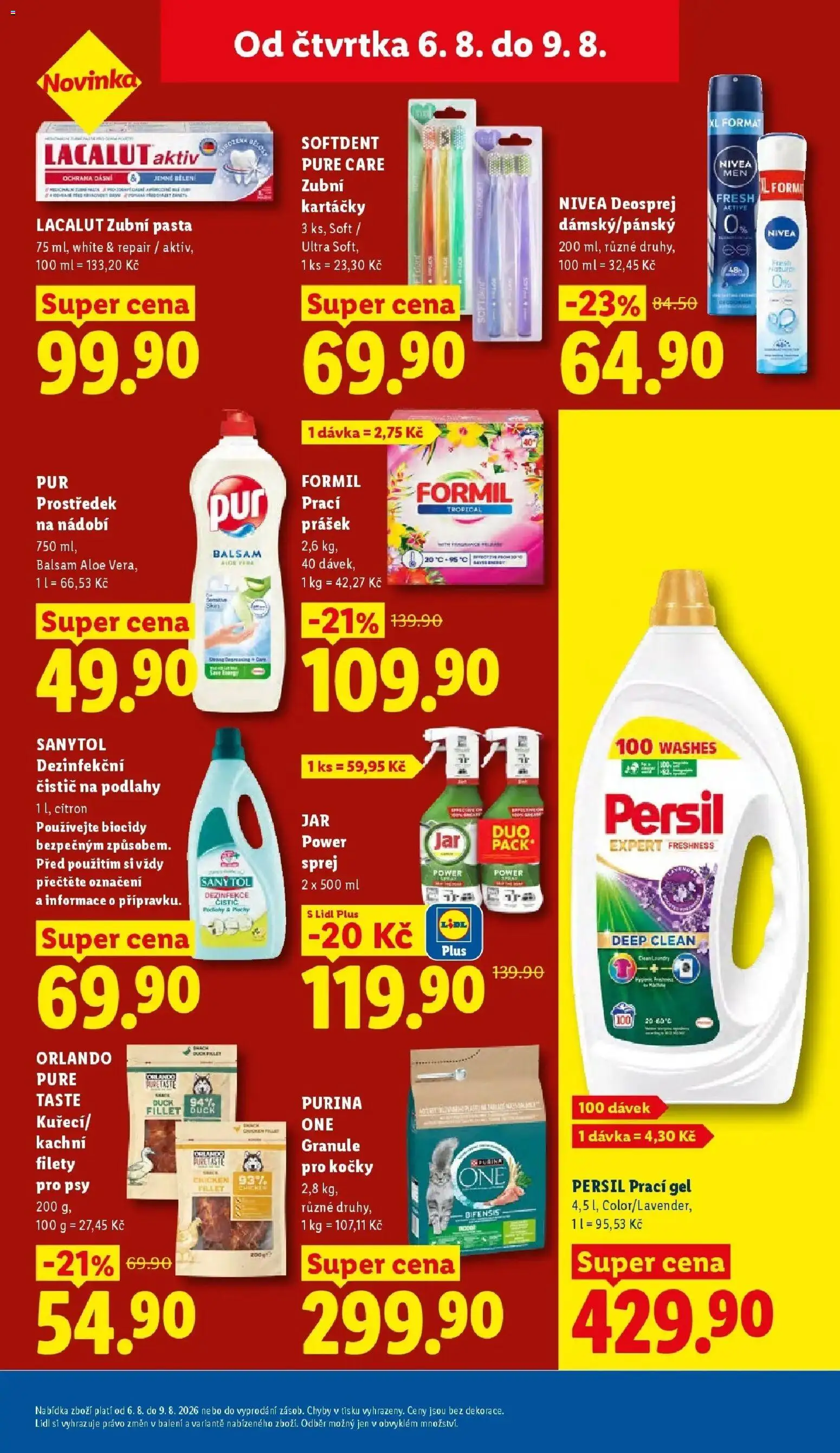 Lidl aktuální leták od 06.08.2026 | Strana: 27 | Produkty: Zubní pasta, Nivea, Lacalut, Prací prášek Formil