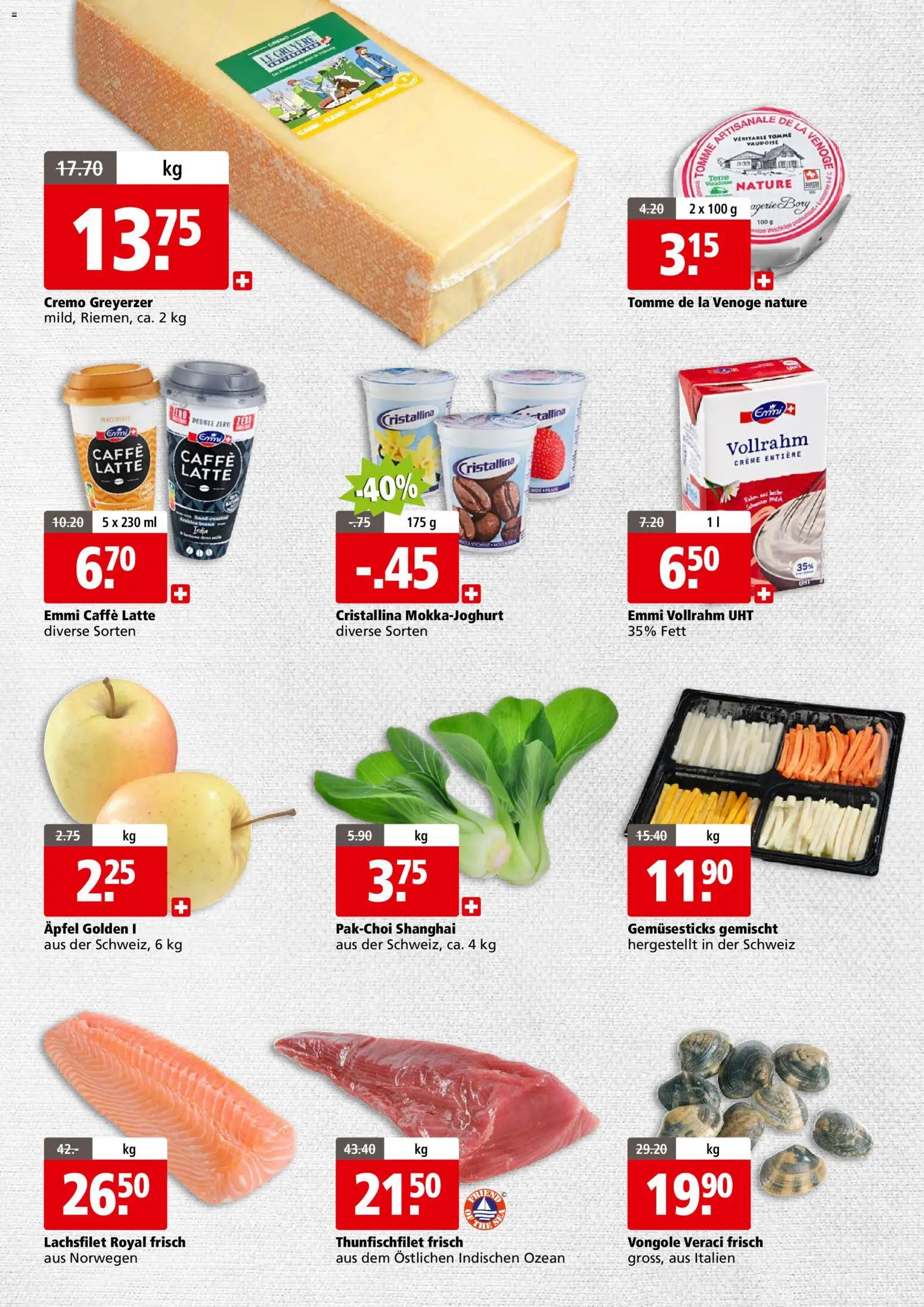 Aligro aktionen Business Chavannes, Matran, Genf, Sitten – gültig ab 04.05.2026 | Seite: 2 | Produkte: Äpfel, Creme