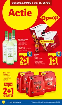 COCA-COLA Frisdrank, regular of zero, 3 x 6 x 1,5 l - Voorbeeld van een folder van Lidl, geldig van 01.06.2026 | Pagina: 8 | Producten: Fles, Vis, Frisdrank