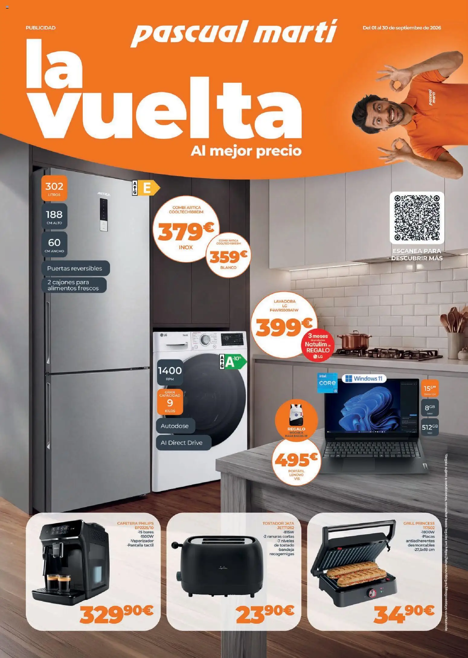 Pascual Martí folleto │ válido desde el 01/09/2026 | Página: 1 | Productos: Portátil Lenovo, Cafetera, Bandeja, Puertas