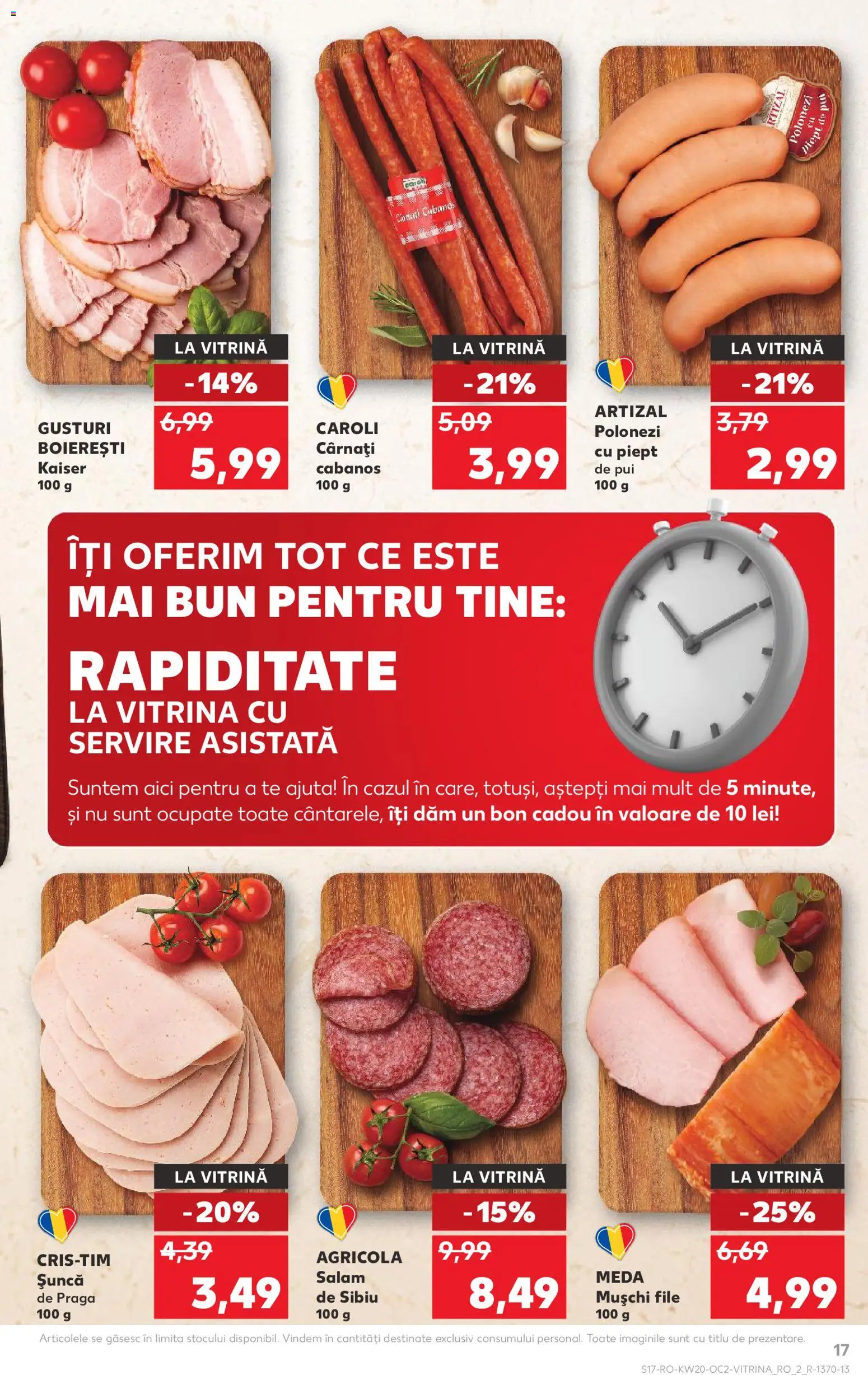 Noul catalog Kaufland – valabil de la 13.05.2026 | Pagină: 17 | Produse: Hacıyatmaz Kedi Oyuncağı, Vitrină, Salam, Cârnați