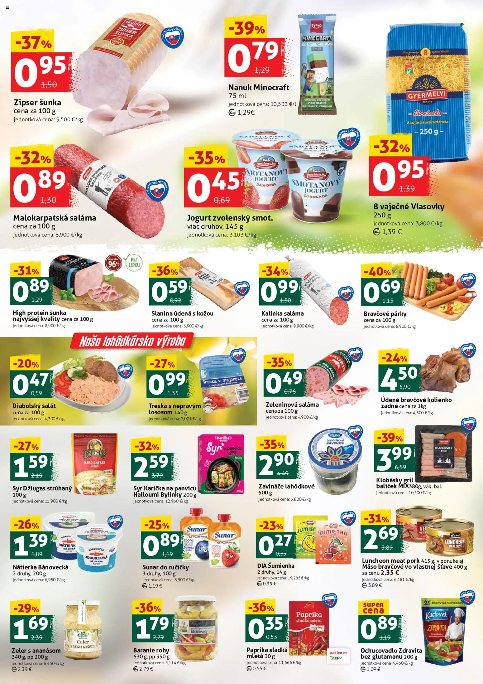 Nové COOP Jednota akcie – leták je platný od 12.06.2026 | Strana: 2 | Produkty: Gril, Šunka, Slanina, Sunar